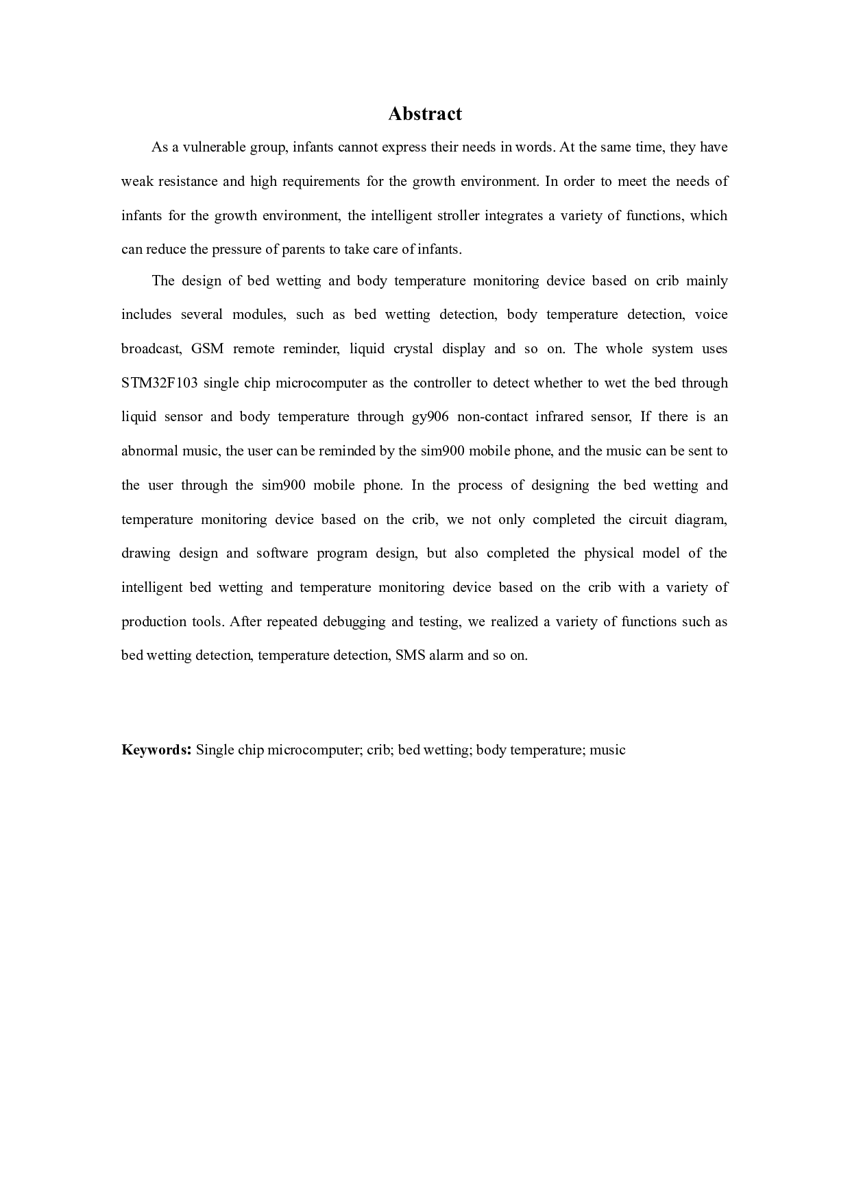 基于婴儿床的尿床和体温监测装置设计-11150字.doc 第2页