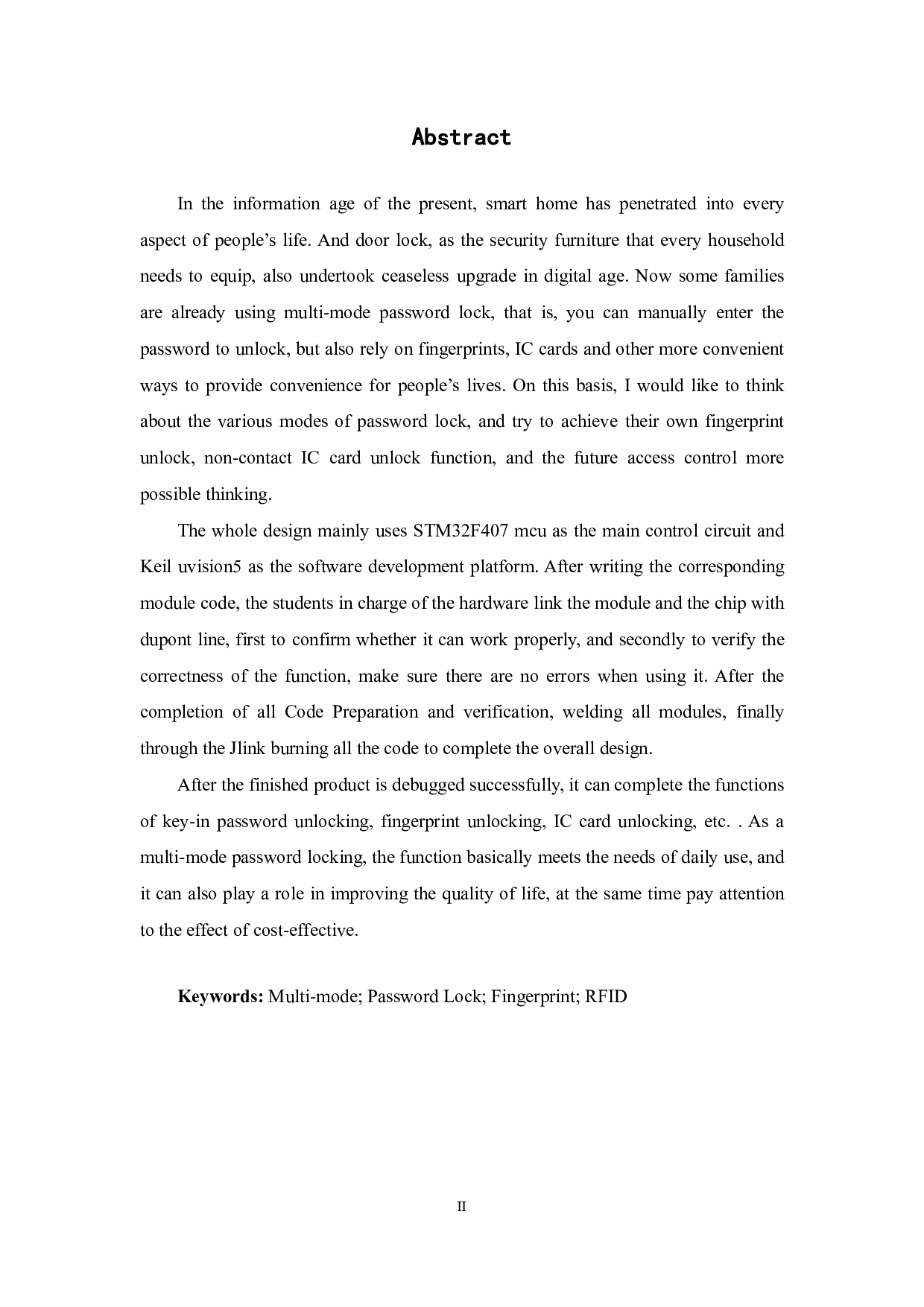 多模式电子密码锁（数字密码、RFID、指纹）软件设计-15739字.pdf 第2页
