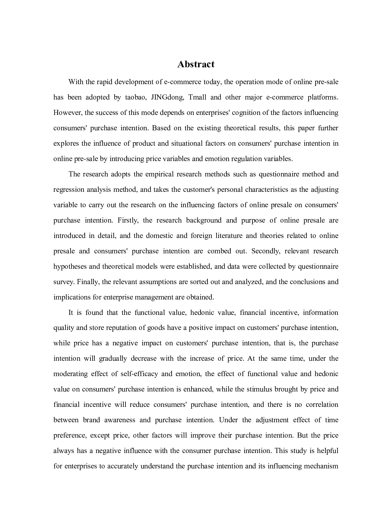 网络预售对消费者购买意愿的影响因素研究-18201字.pdf 第1页