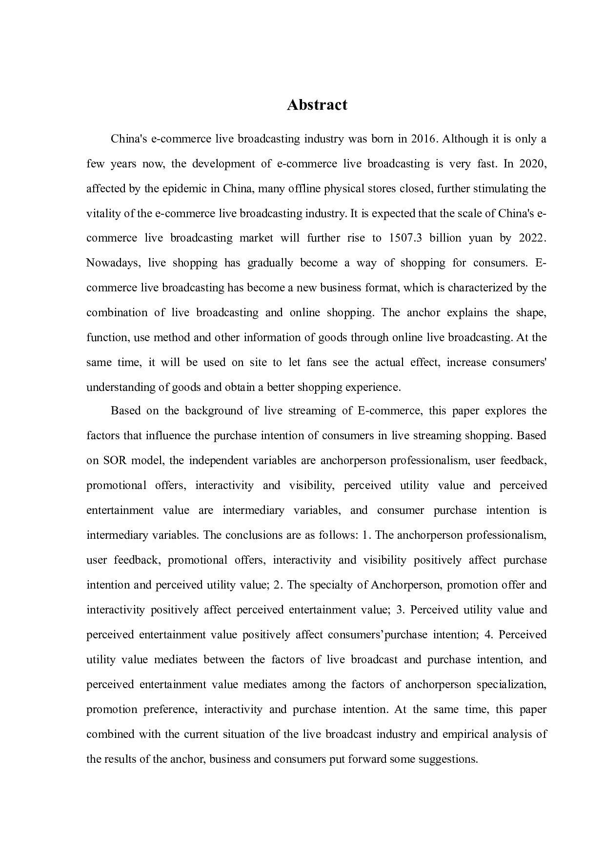 直播购物模式下消费者购买意愿的影响因素研究-21667字.docx 第1页