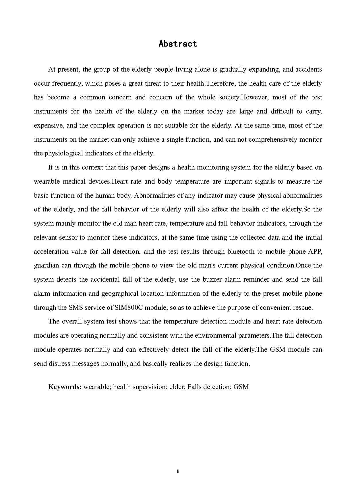 基于可穿戴设备的老人健康监护系统设计-15308字.pdf 第2页