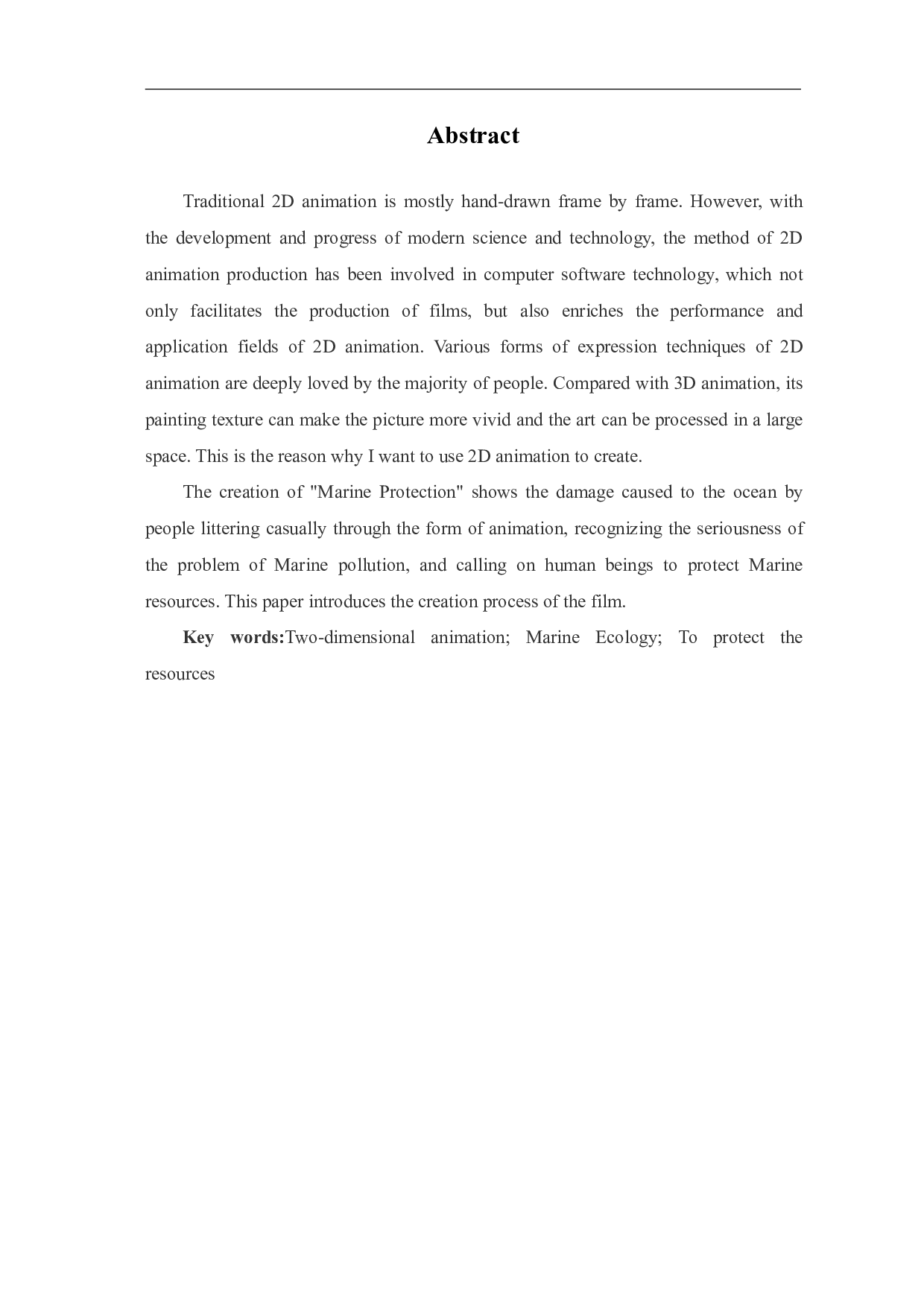 二维动画短片《保护海洋》的设计与制作-2849字.pdf 第1页