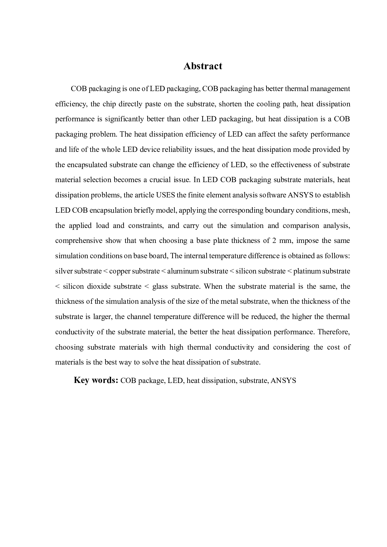 LED COB 封装的基板散热仿真与设计-19199字.pdf 第3页