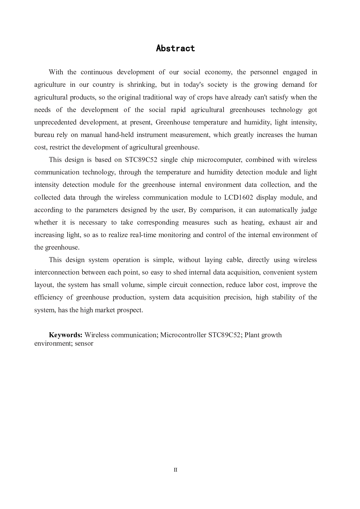 基于单片机的植物生长环境无线监测传输系统设计-14653字.pdf 第2页