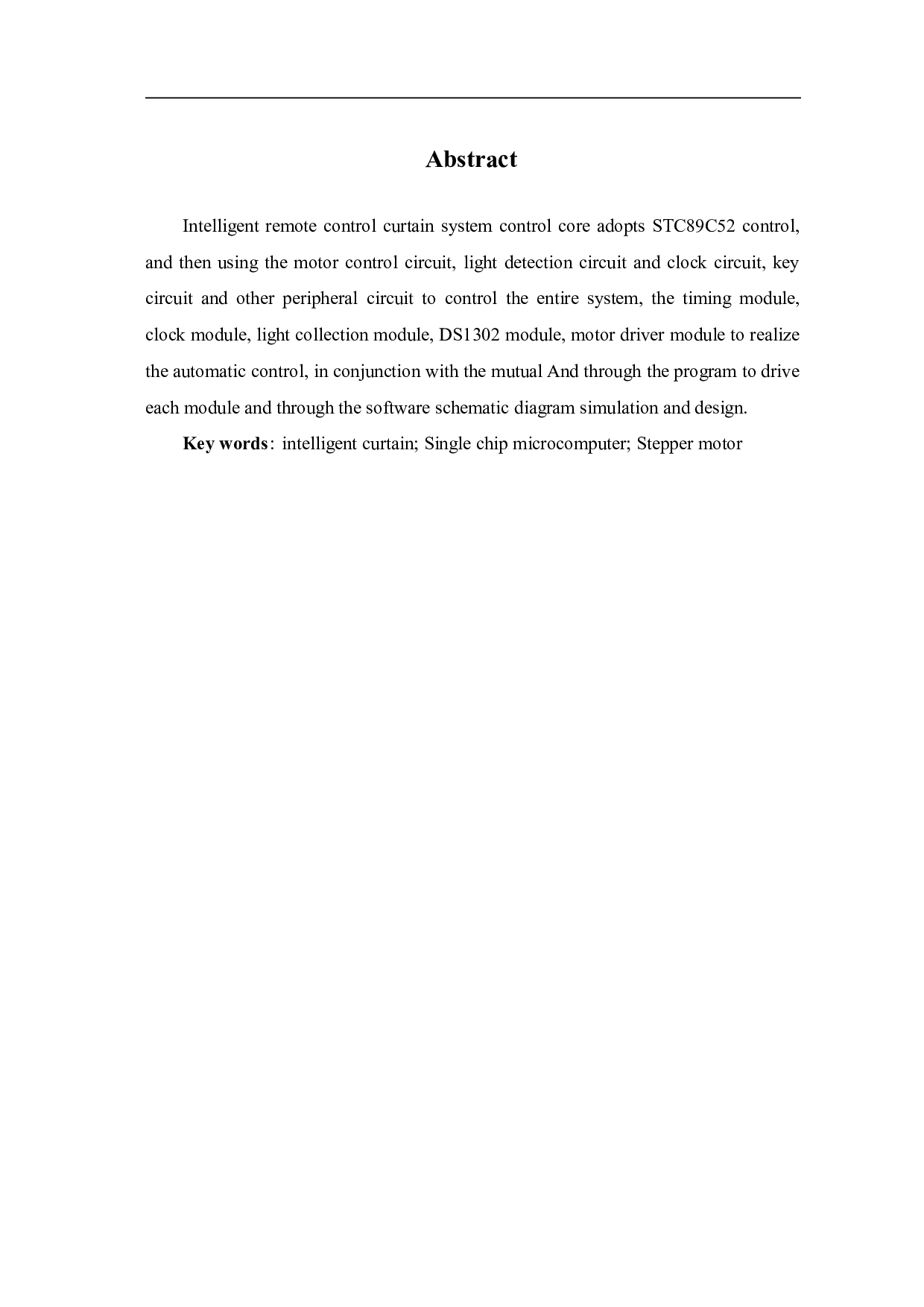 基于单片机的智能遥控窗帘电路的设计-6101字.pdf 第1页