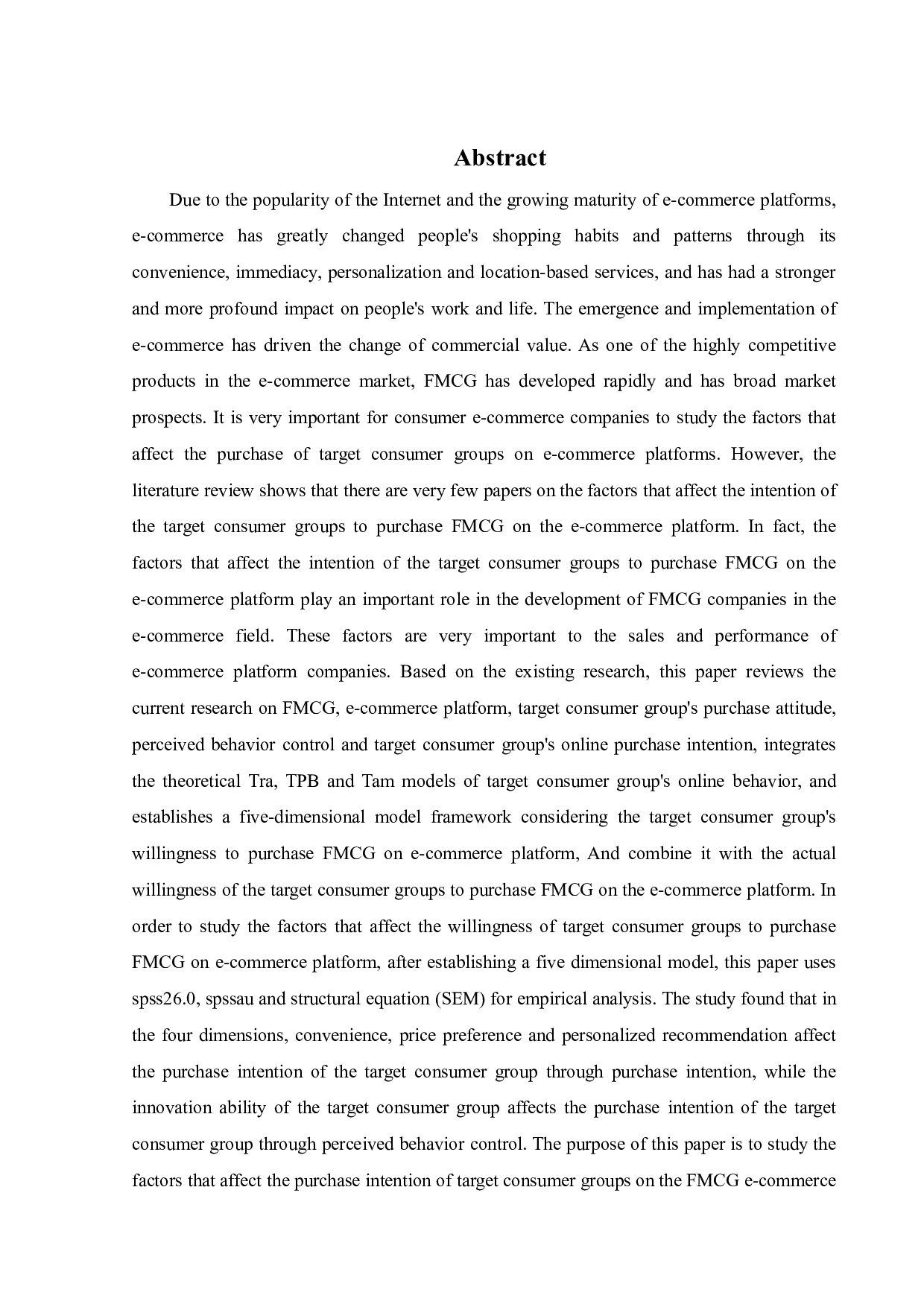电商消费者购买快消品意愿的影响因素研究-22780字.pdf 第1页
