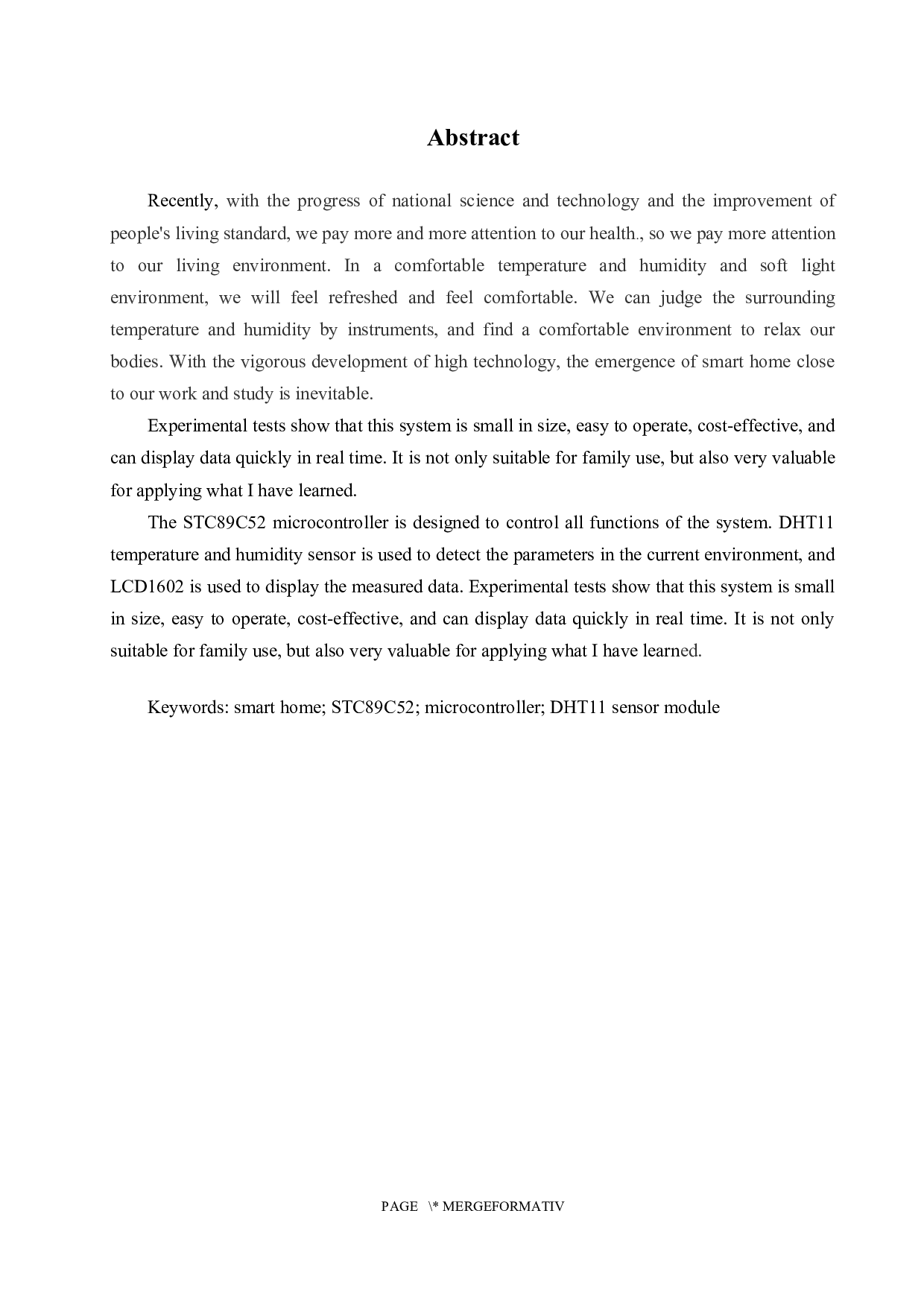 基于单片机的家居环境监测系统-16016字.docx 第3页