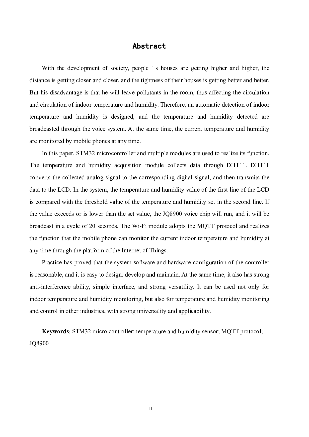基于单片机的室内温湿度检测系统设计-12944字.pdf 第2页
