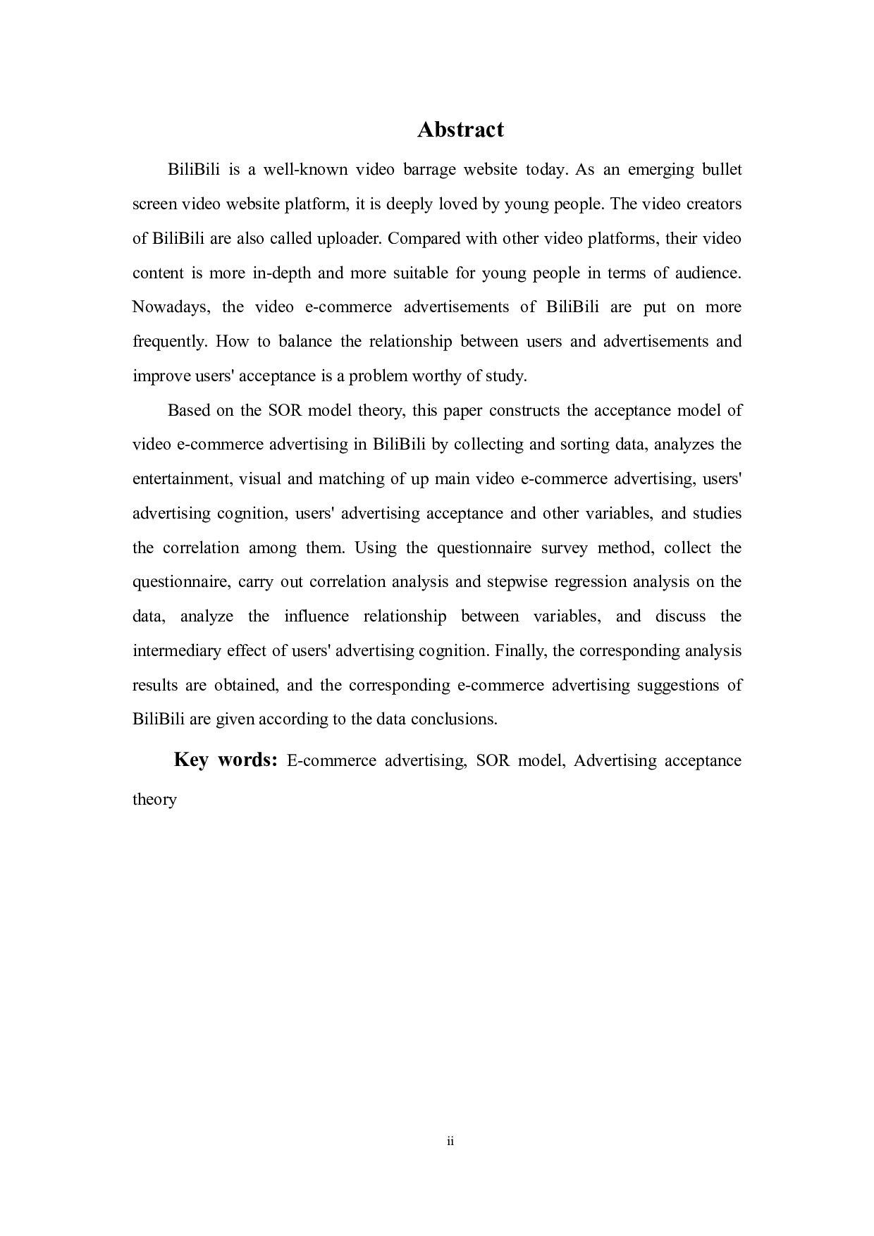 B站电商广告形式对用户接受程度影响研究-21230字.pdf 第1页