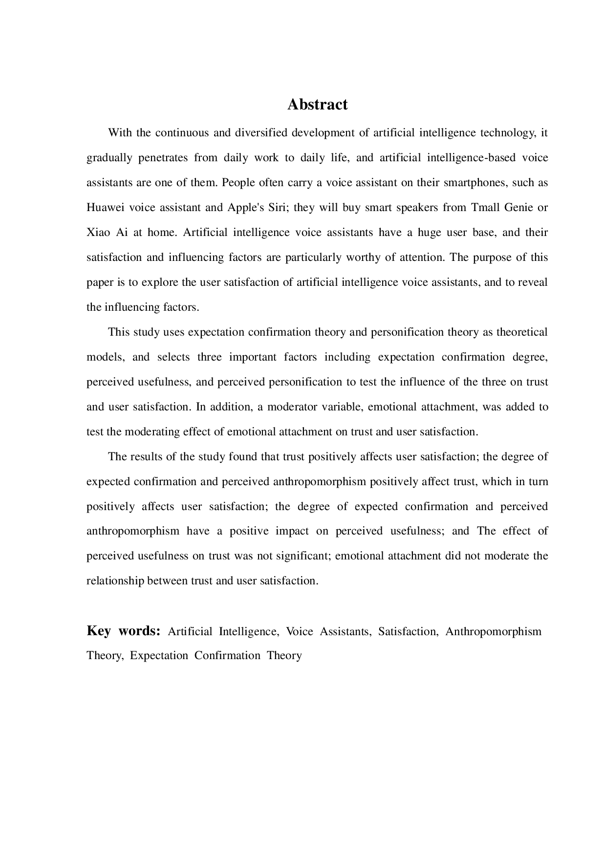 人工智能语音助手的用户满意度及其影响因素研究-19822字.pdf 第1页