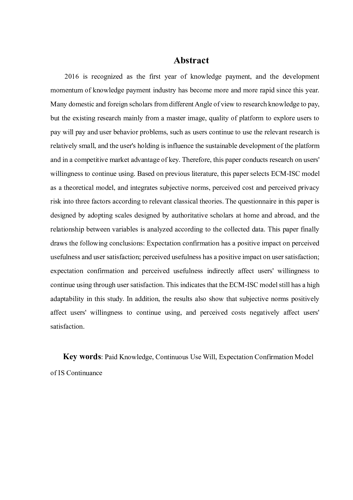 知识付费平台用户持续使用意愿影响因素研究-19953字.pdf 第1页
