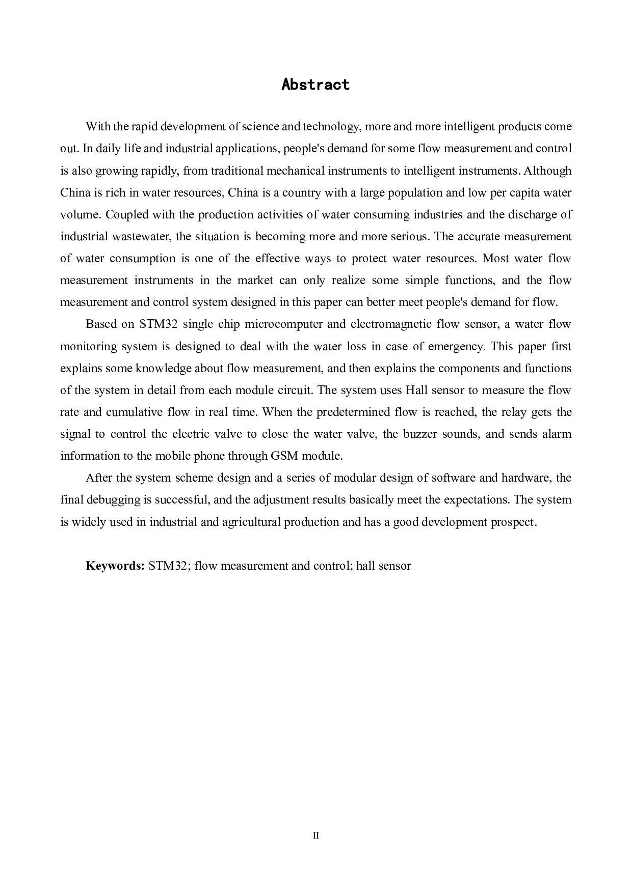 基于STM32的多功能智能水流量测控系统的设计与实现-13848字.pdf 第2页