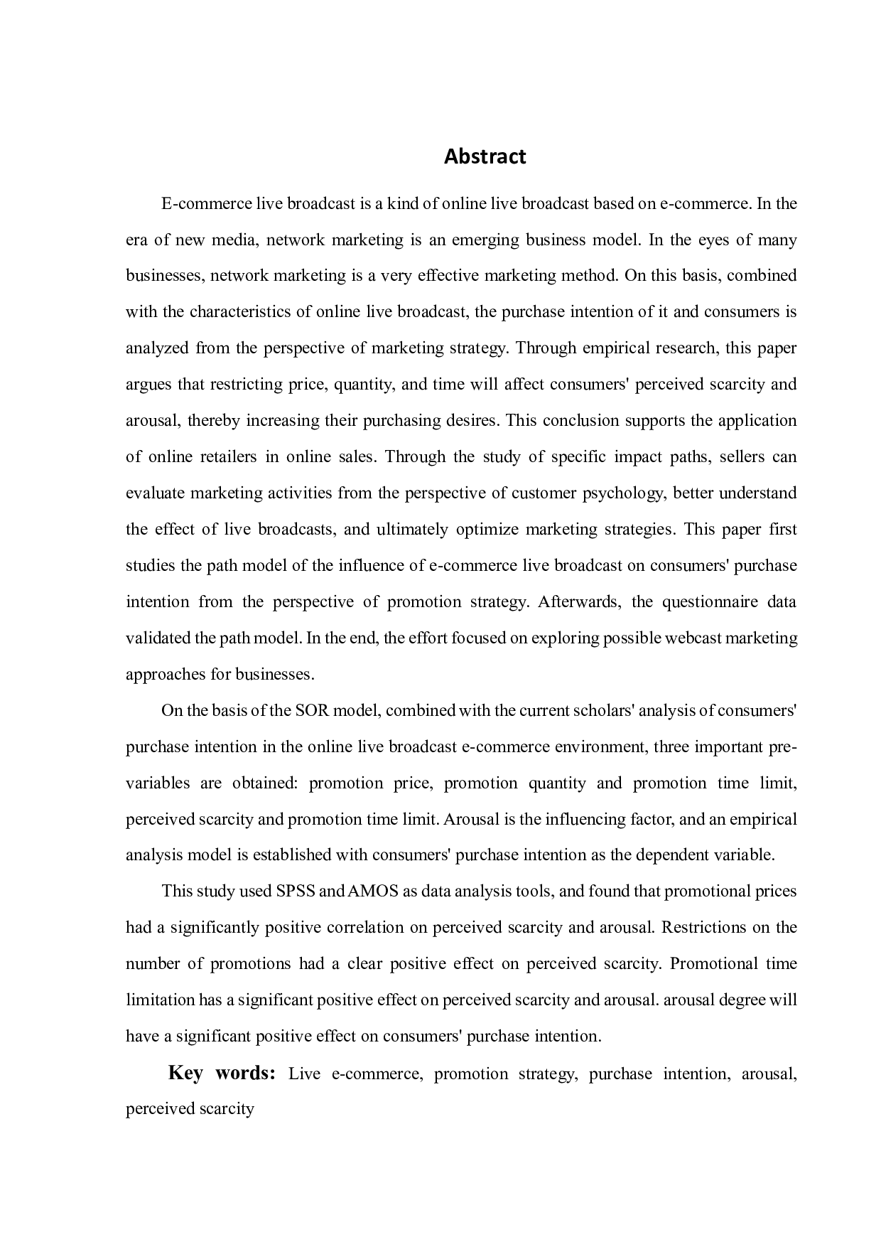 直播电商情境下促销策略对消费者购买意愿的影响-17637字.pdf 第1页