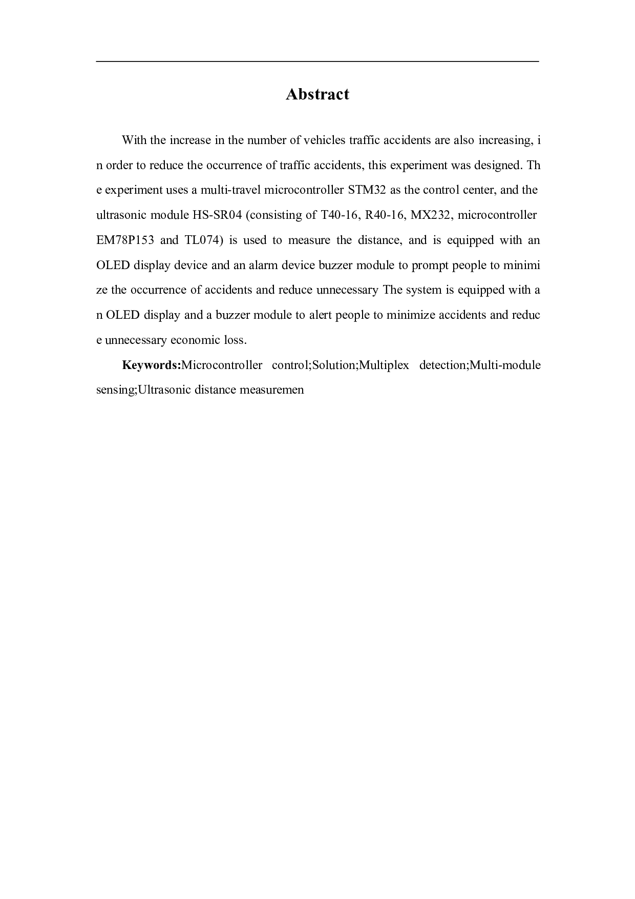 基于STM32单片机的车辆防撞报警系统设计-6301字.pdf 第1页
