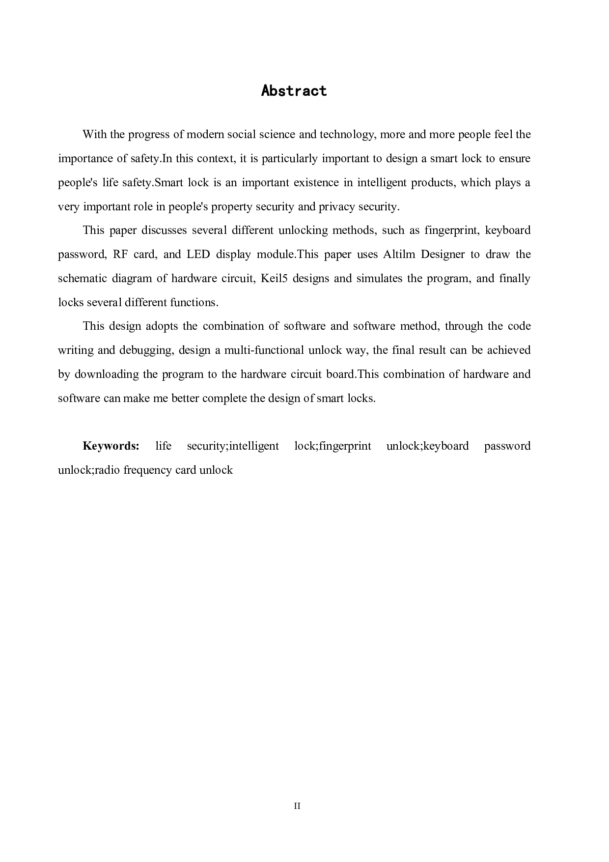 基于STM32单片机的多功能安全锁设计-12982字.pdf 第2页