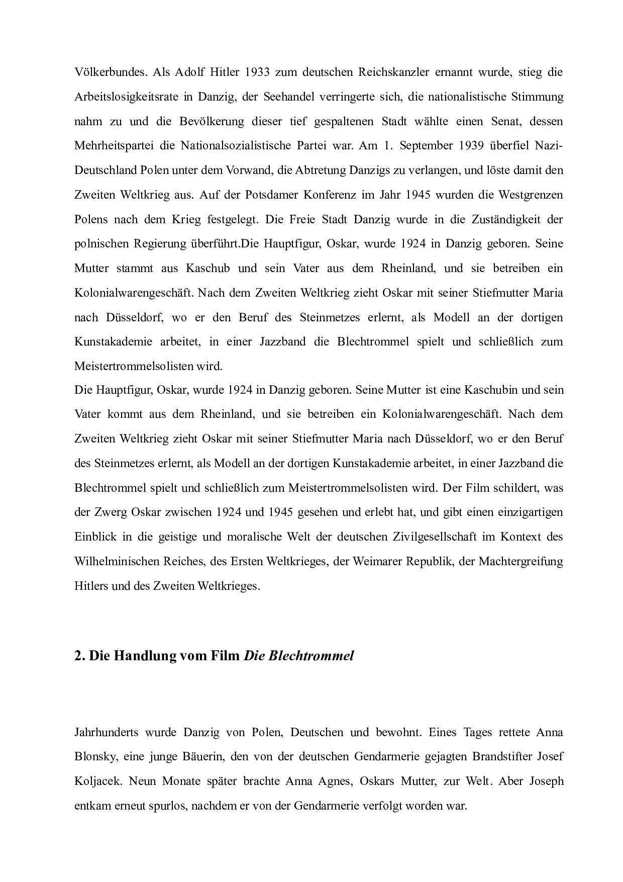 分析奥斯卡在电影&ldquo;鼓&rdquo;中对主角的描绘及其对德国历史的暗示-5832字.doc 第7页