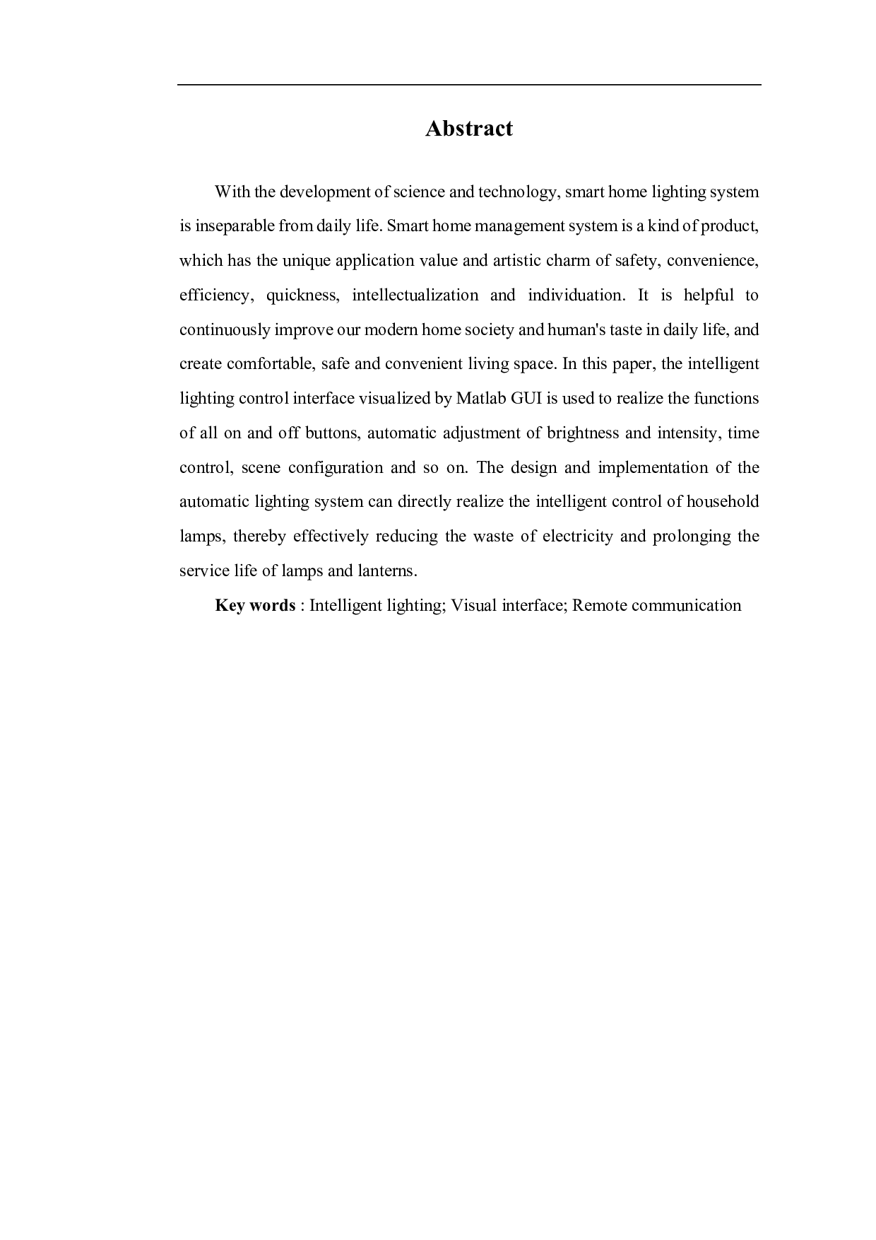 基于matlab的智能家居灯控系统（GUI）-14682字.pdf 第1页
