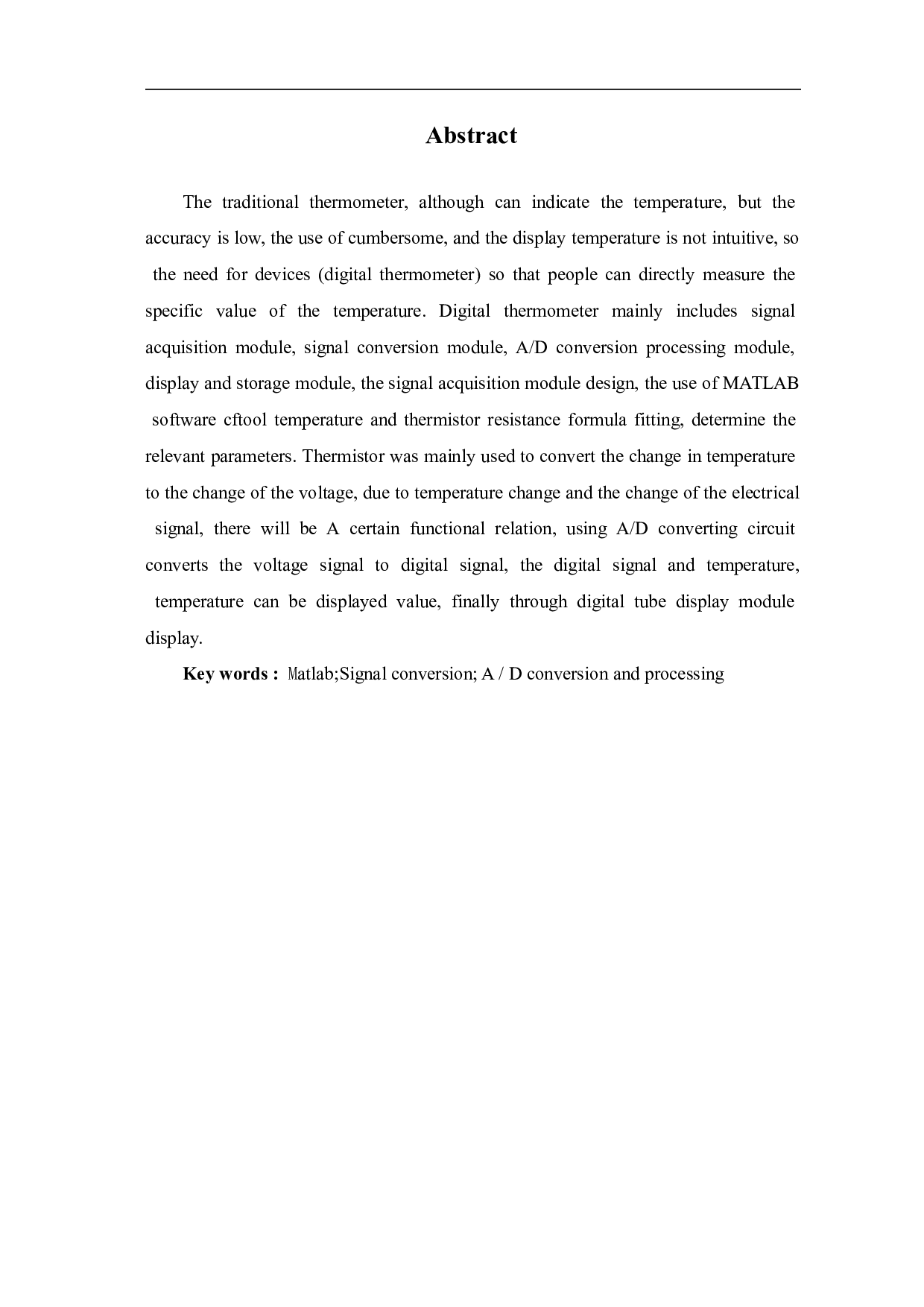 基于matlab的数字温度计的设计-4331字.pdf 第1页