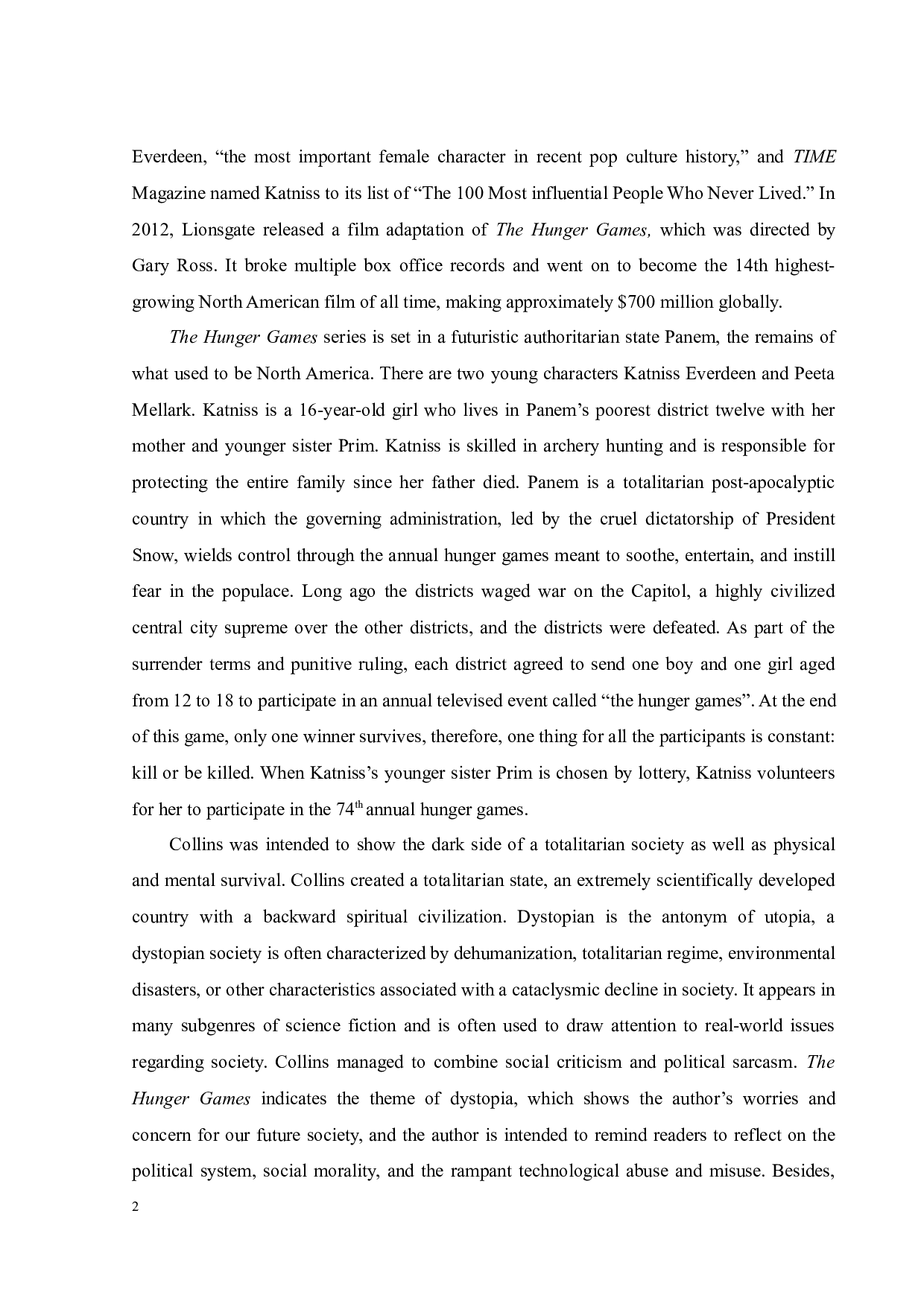 目的论视角下《饥饿游戏》两个中译本的对比分析-12599字.docx 第7页