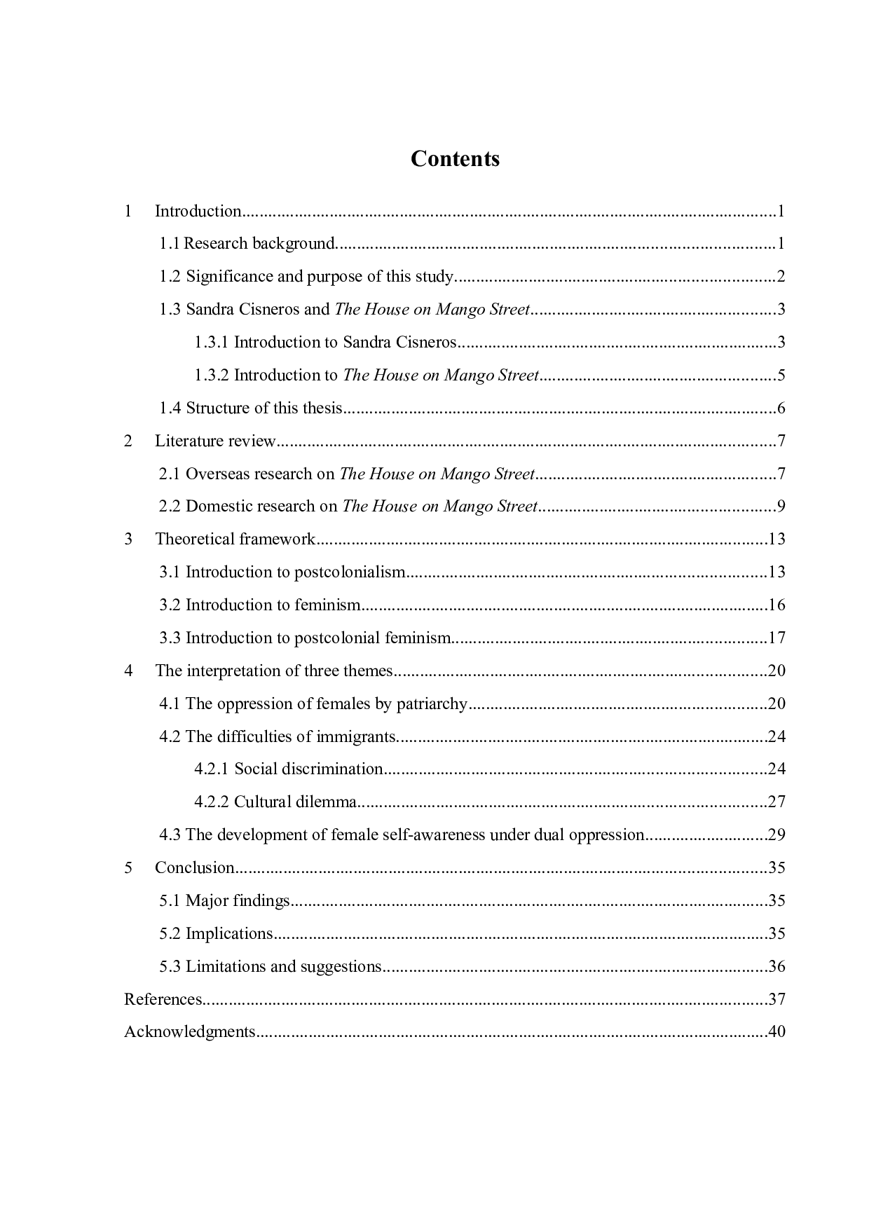 基于后殖民女性主义视角的《芒果街上的小屋》主题解读-16298字.docx 第4页