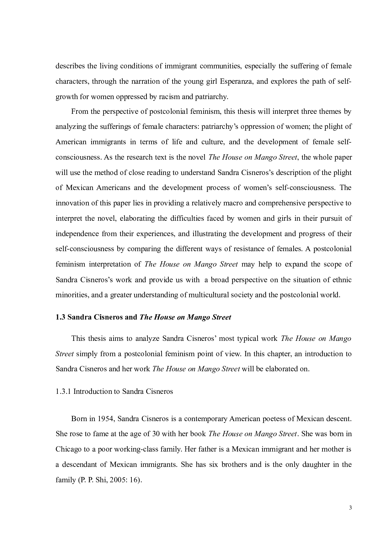 基于后殖民女性主义视角的《芒果街上的小屋》主题解读-16298字.docx 第7页