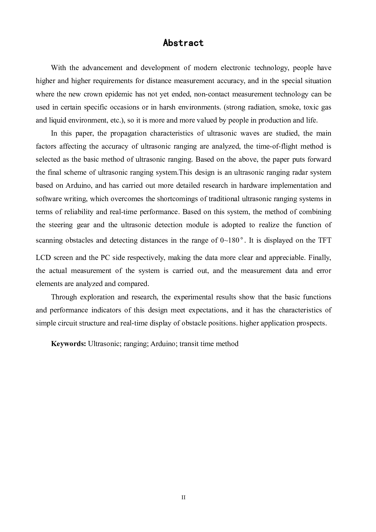 基于Arduino的超声波测距雷达的设计-19823字.pdf 第2页