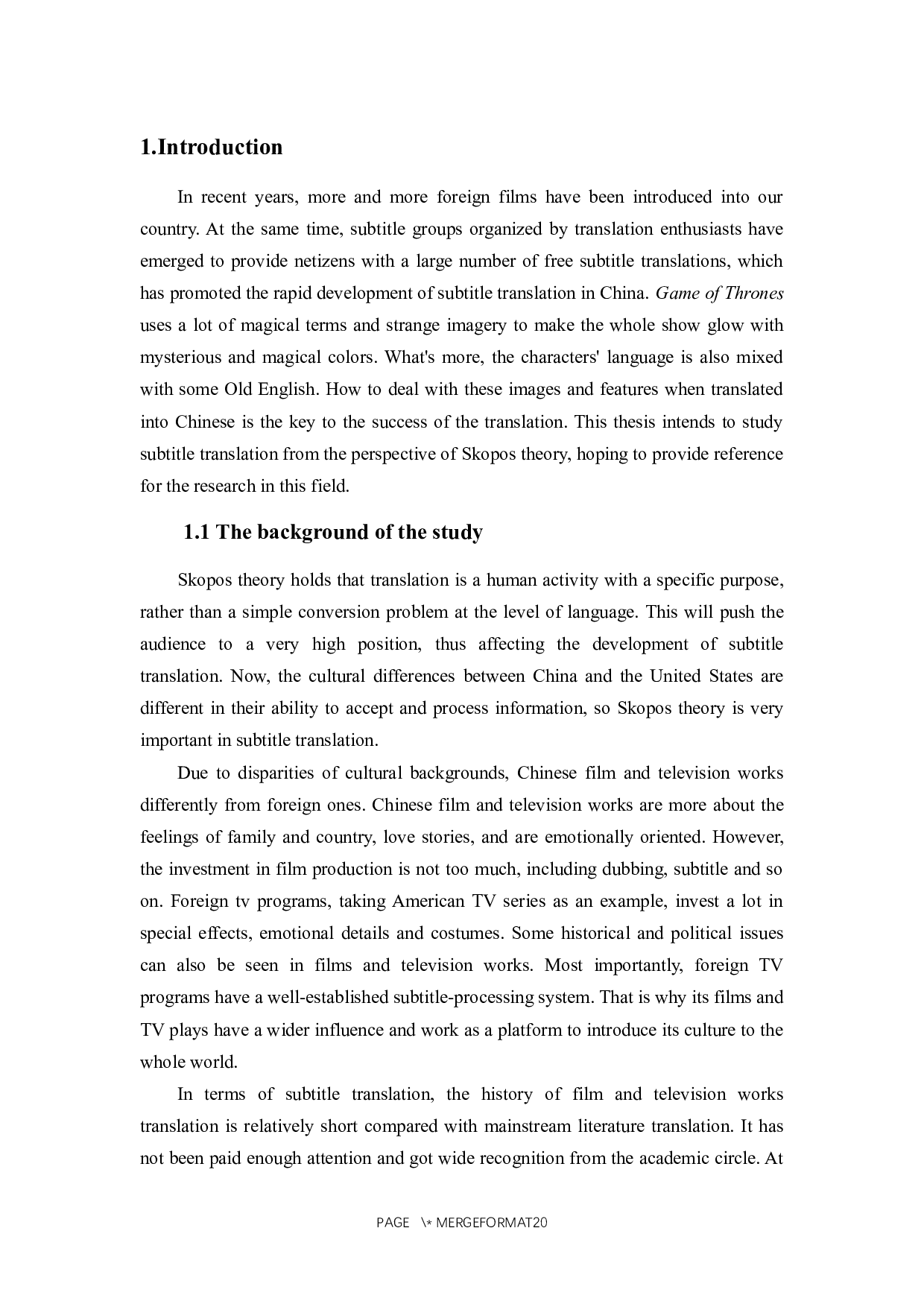 目的论视角下的字幕翻译英译研究&mdash;以美剧《权力的游戏》为例-8233字.docx 第3页