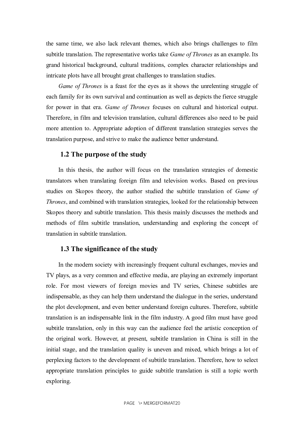 目的论视角下的字幕翻译英译研究&mdash;以美剧《权力的游戏》为例-8233字.docx 第4页