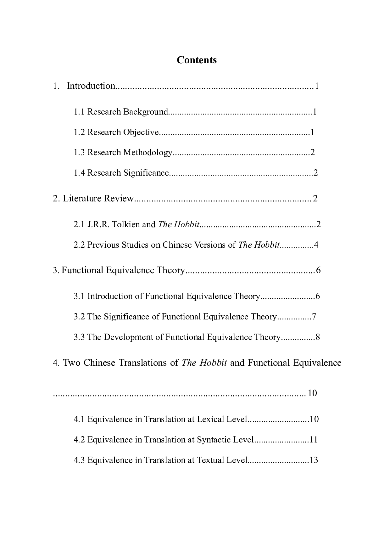 功能对等理论指导下的《霍比特人》汉译本对比分析-7940字.doc 第2页