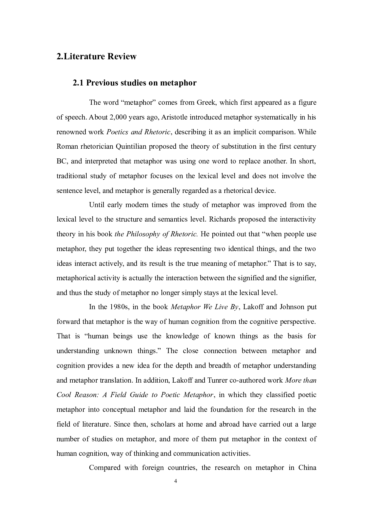 认知语言学视角下《边城》戴译本的隐喻翻译及策略研究-8202字.docx 第9页