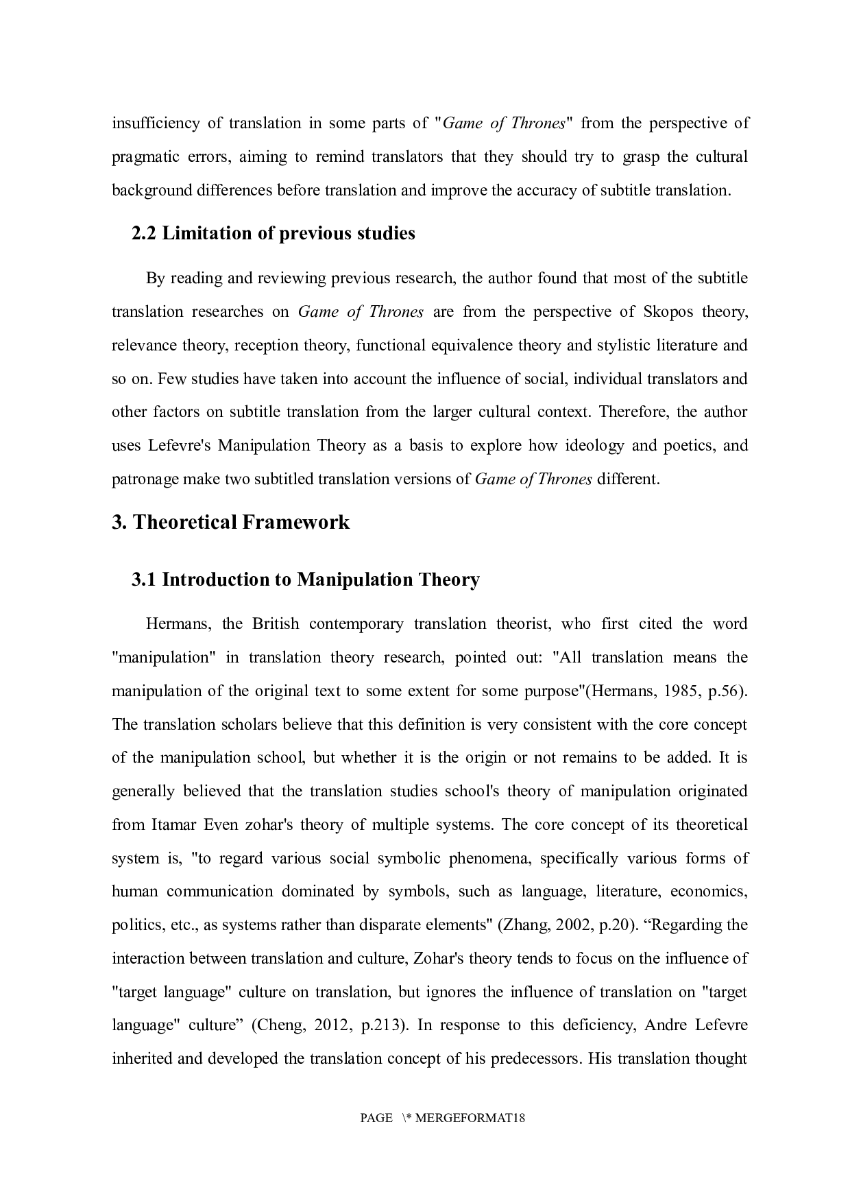 基于操纵论的字幕翻译对比探究&mdash;&mdash;以人人字幕组和TVI译制的《权力的游戏》第八季第一集两个版本为例-7810字.docx 第6页