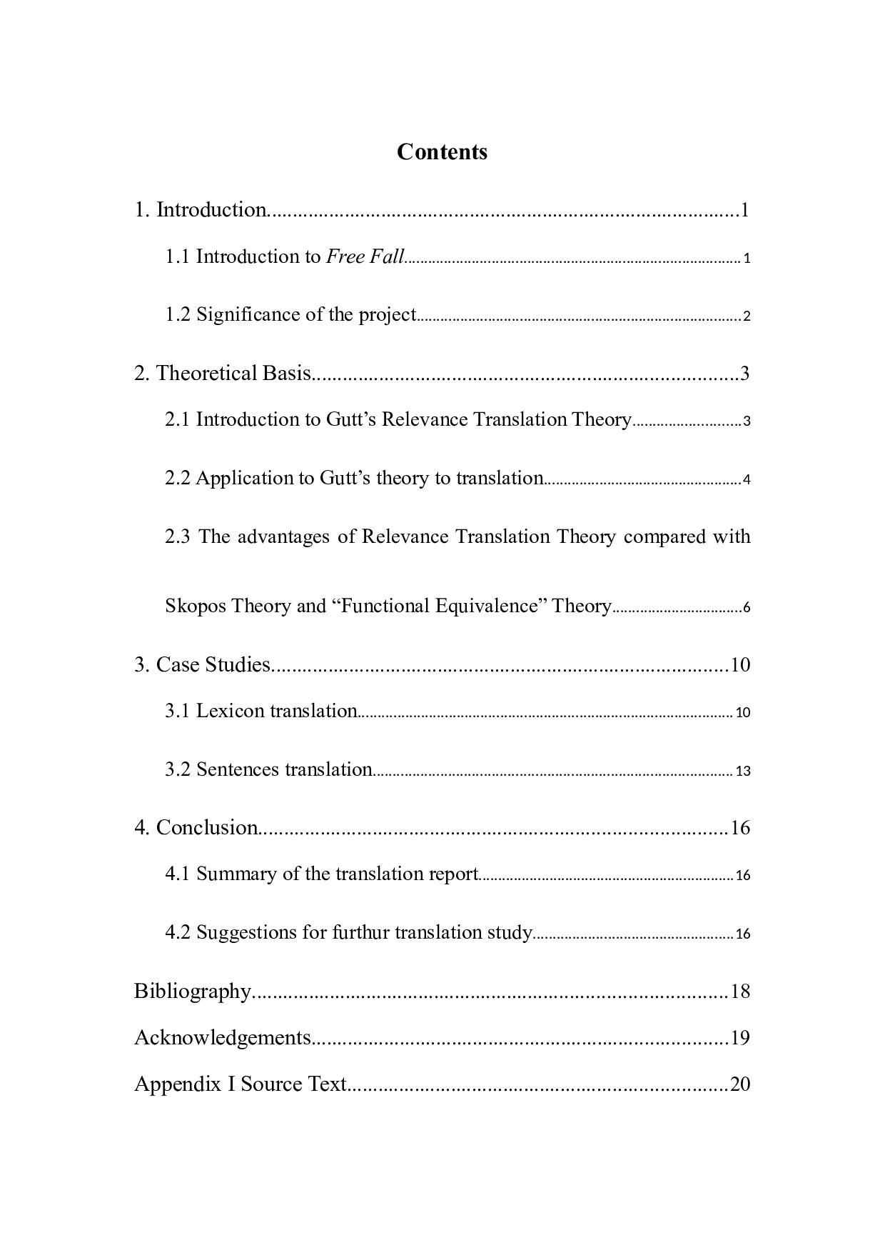 自由堕落（节选）翻译实践报告-33499字.docx 第1页