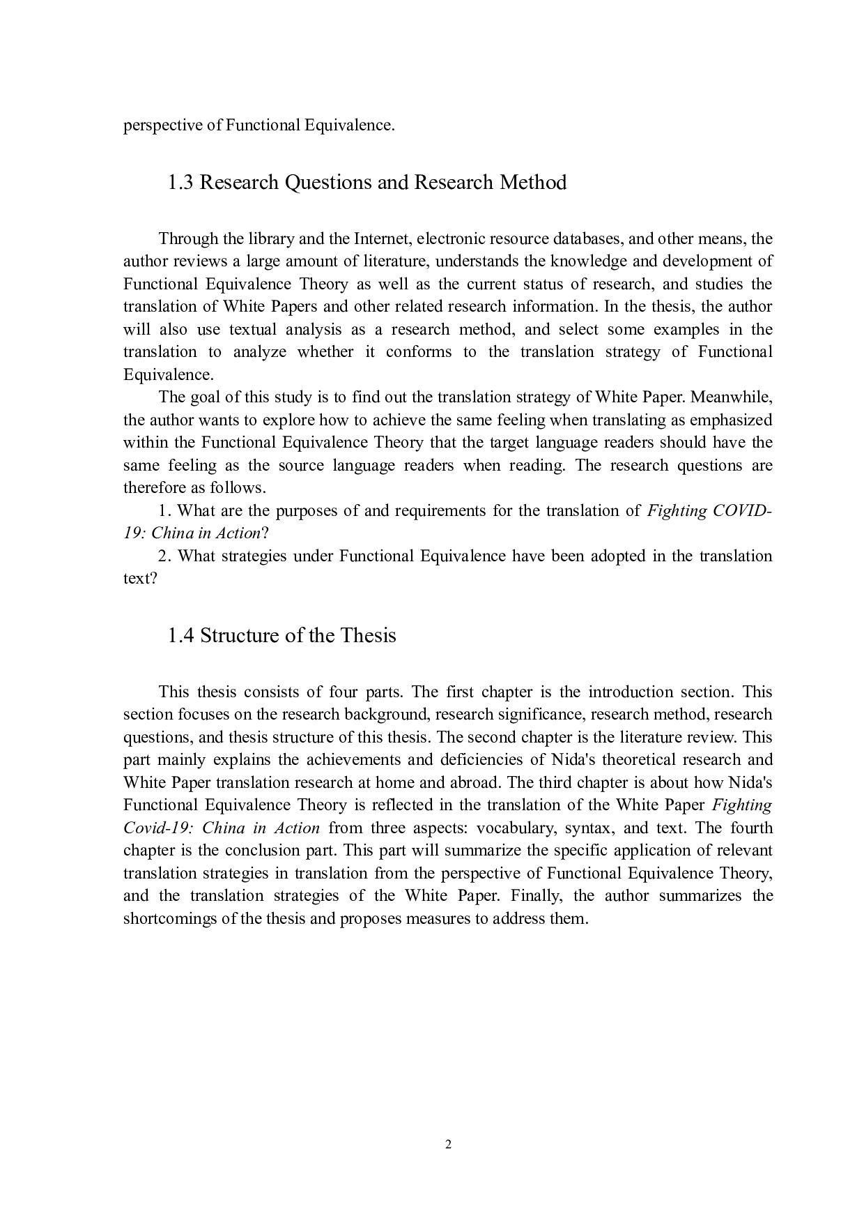 功能对等视角下《抗击新冠肺炎#中国在行动》翻译研究-8237字.docx 第6页