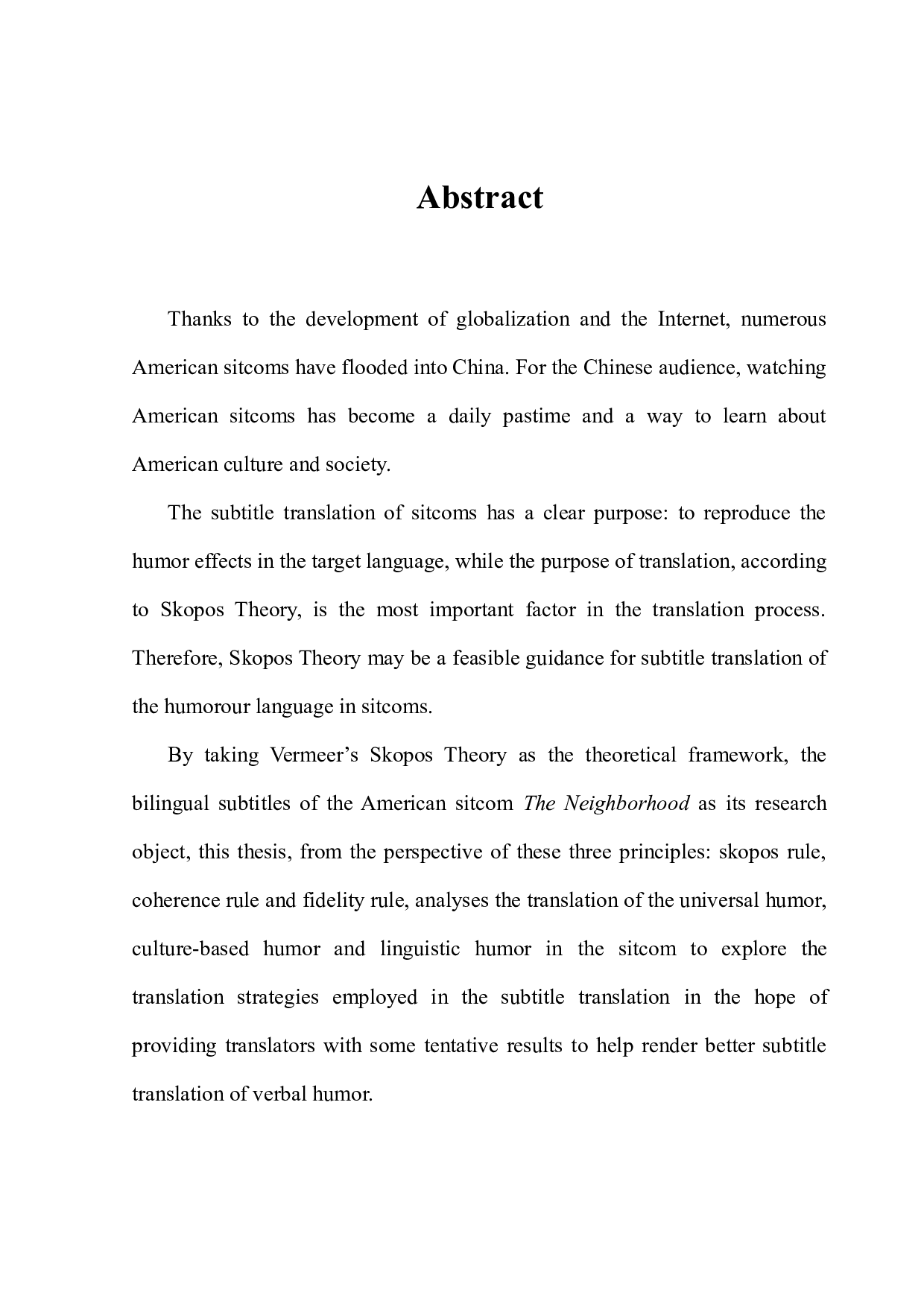 情景喜剧《邻居》字幕幽默的英译&mdash;&mdash;从目的论的角度-10280字.docx 第2页