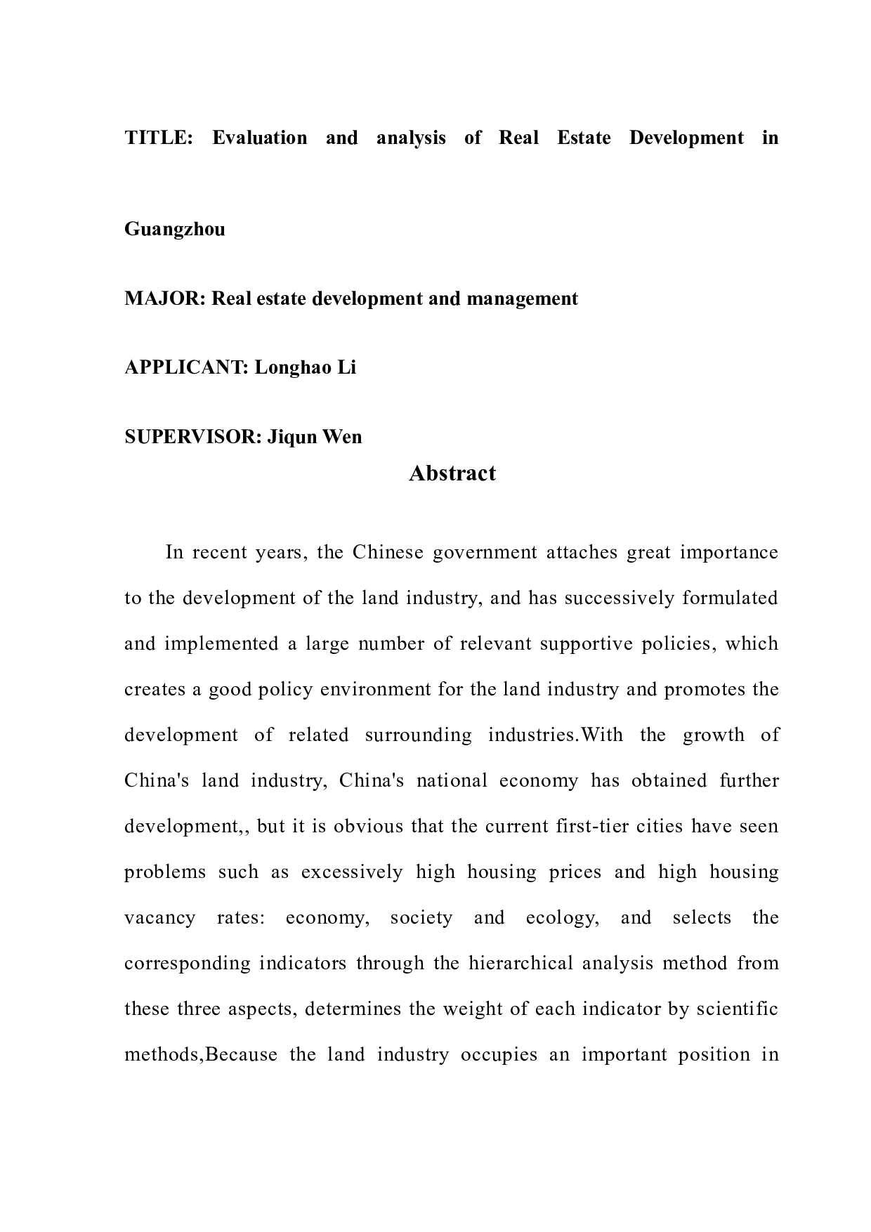 广州市房地产市场健康度评价研究-9560字.docx 第3页