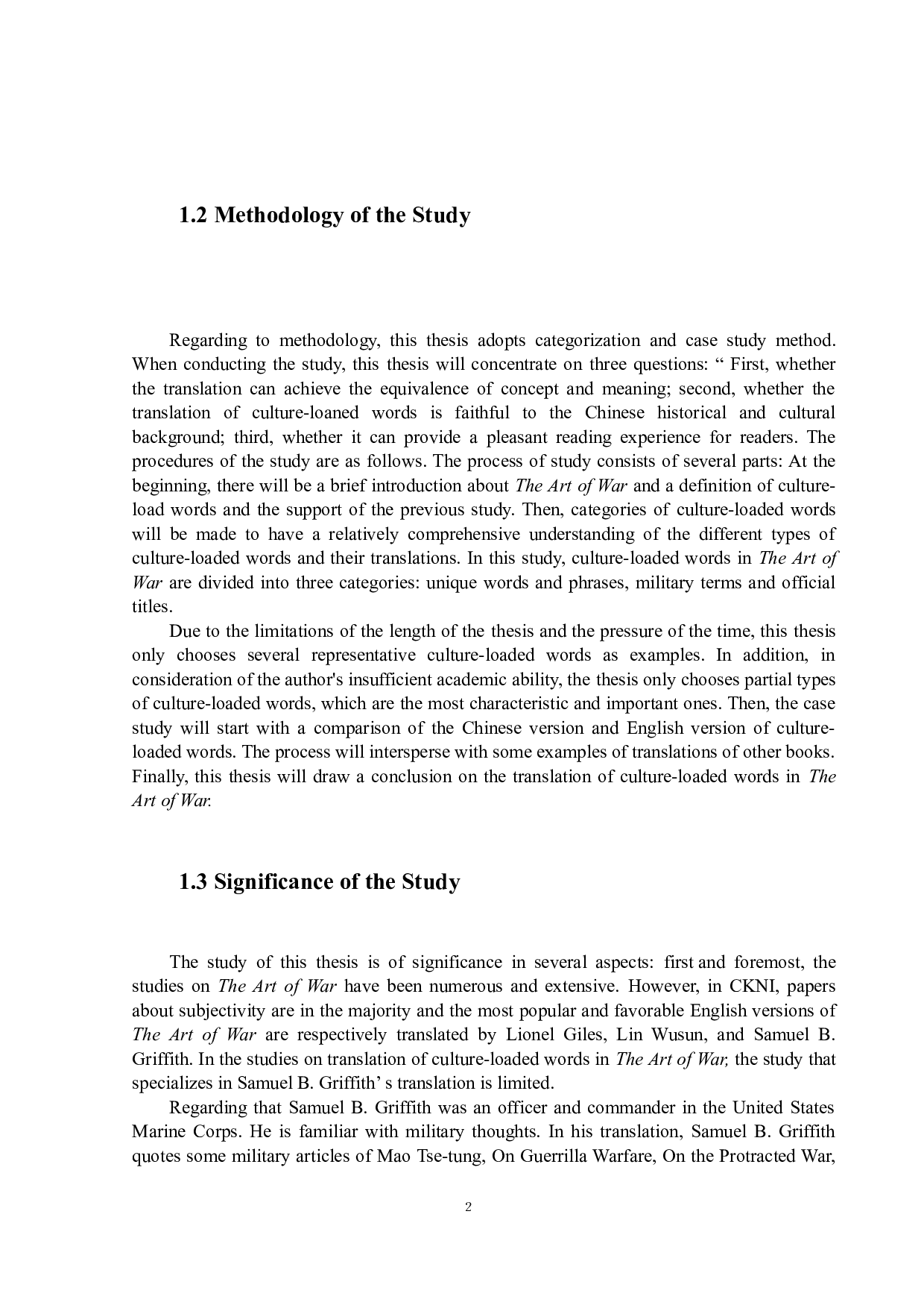《孙子兵法》中文化负载词的翻译研究#以格里菲斯的英语翻译为例-8900字.docx 第7页