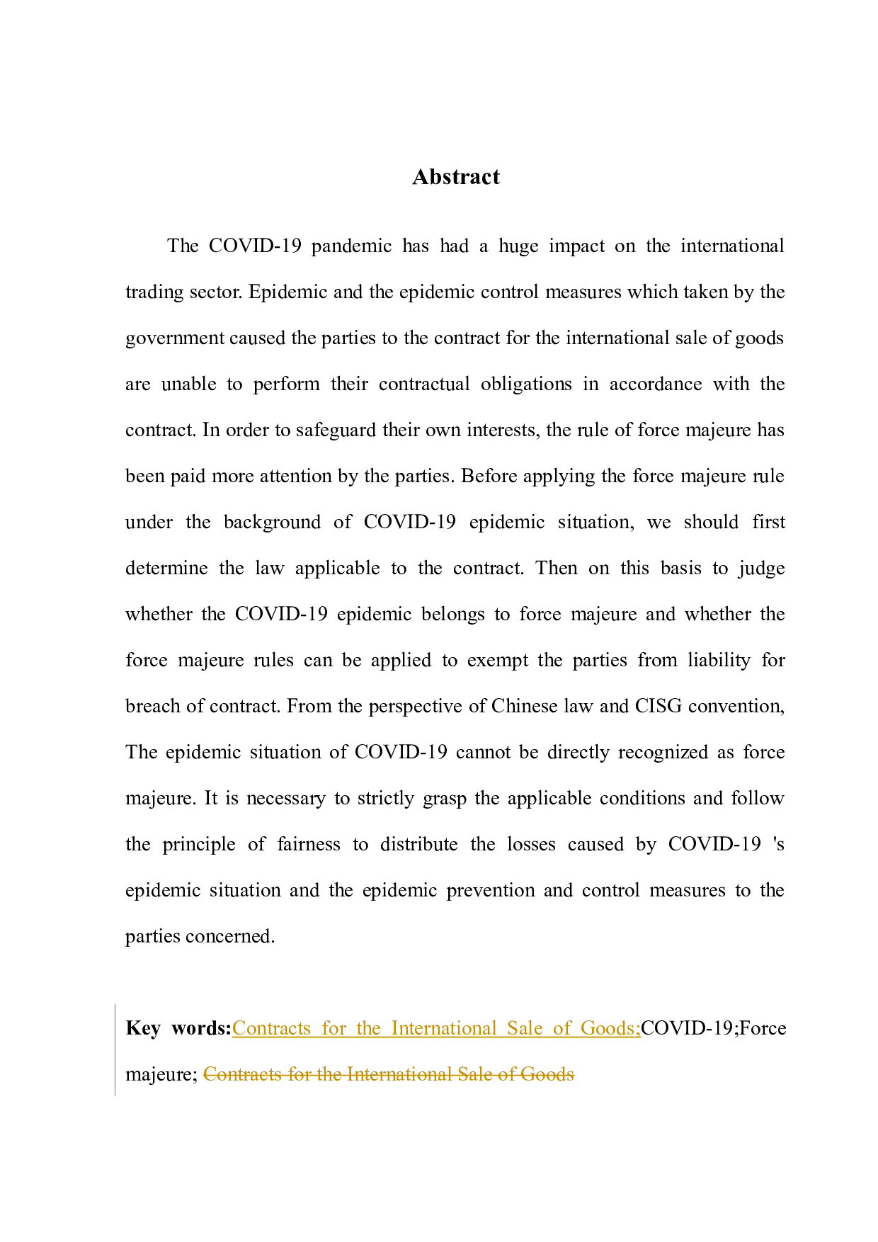 论&ldquo;新冠疫情&rdquo;下国际货物买卖合同中不可抗力条款的适用-7110字.docx 第2页