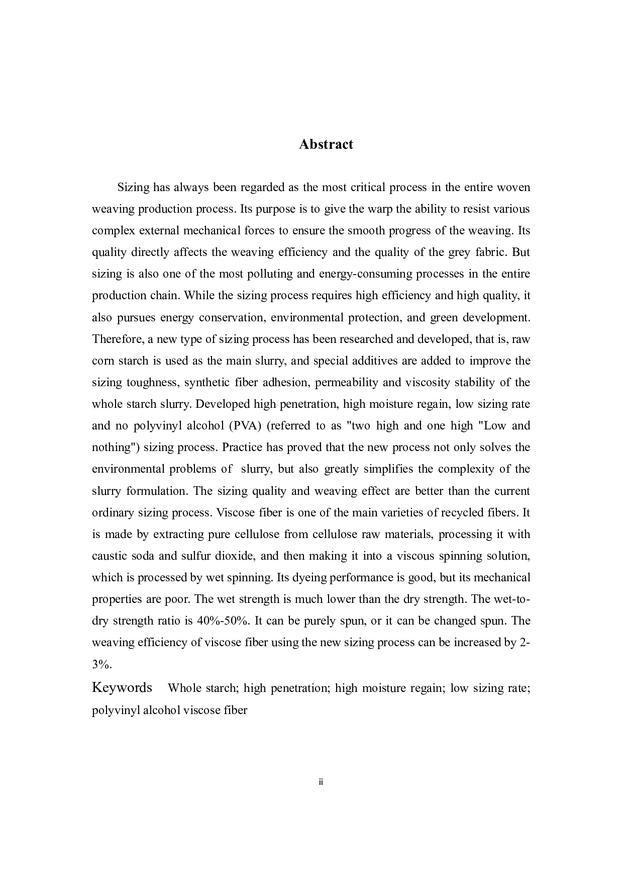 &ldquo;两高一低一无&rdquo;原淀粉上浆工艺在粘胶浆纱上的应用-8253字.docx 第2页