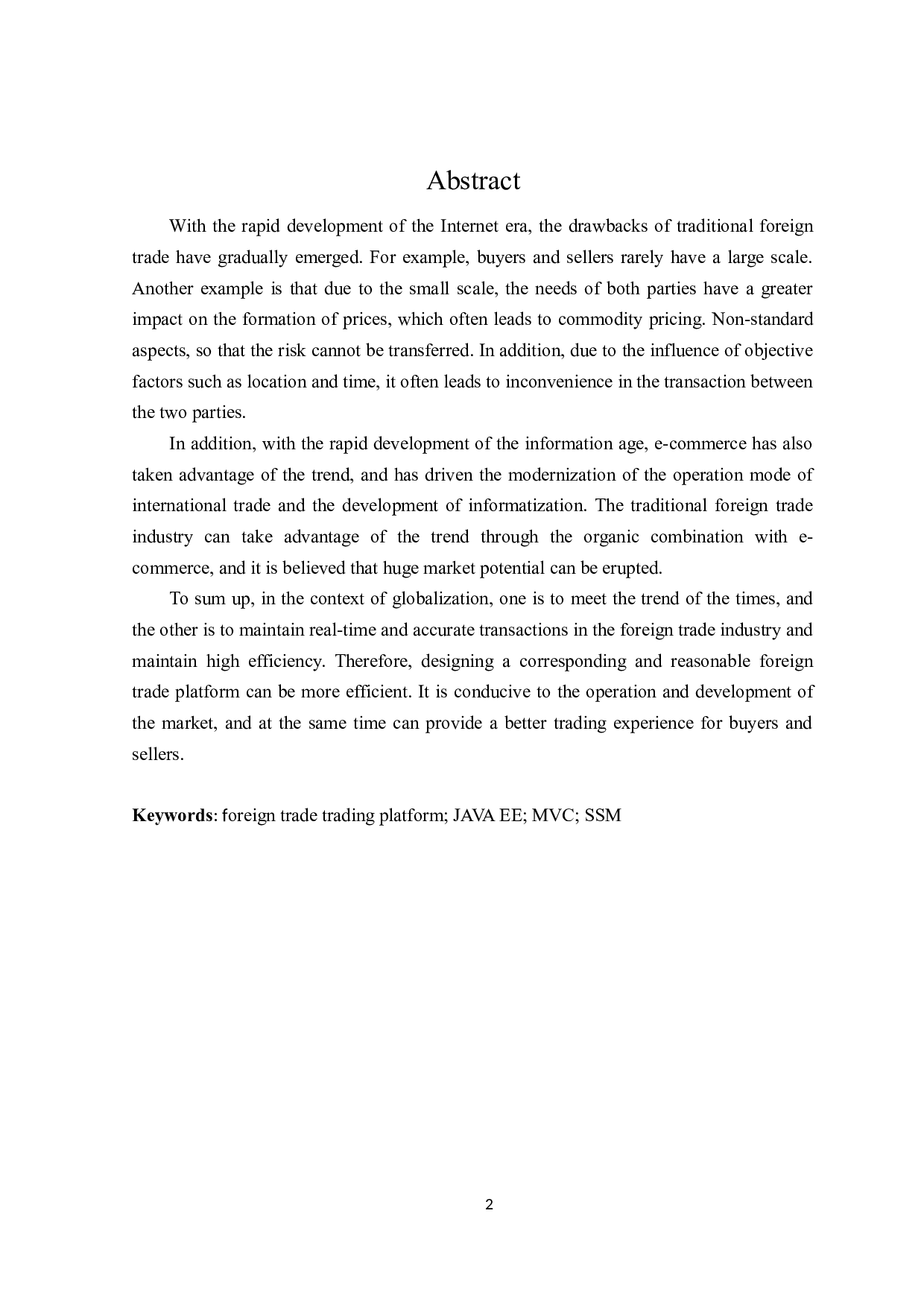 基于JAVA的外贸交易平台设计与实现-18607字.doc 第2页