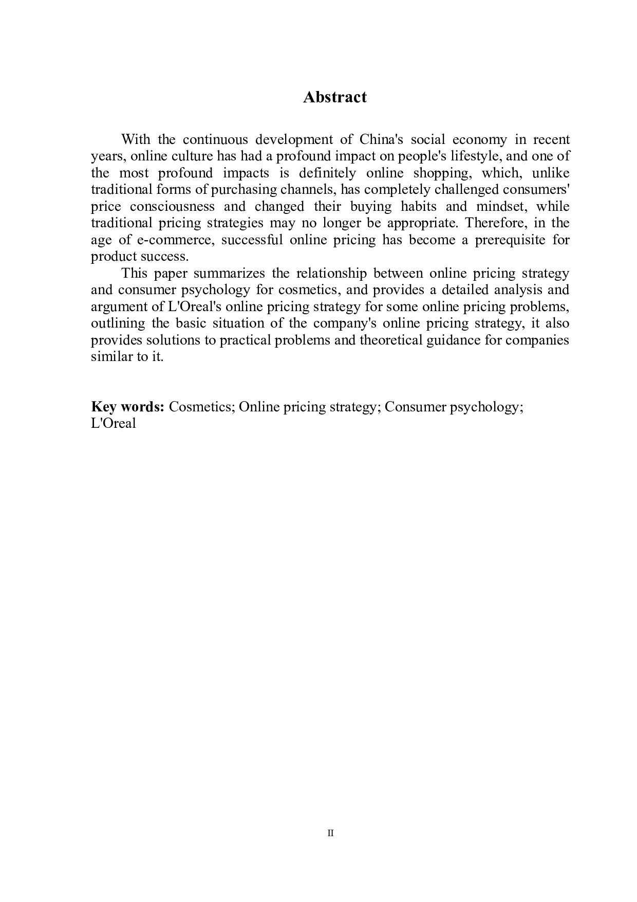 化妆品网上定价策略和消费者消费心理分析&mdash;以欧莱雅为例-10850字.doc 第3页