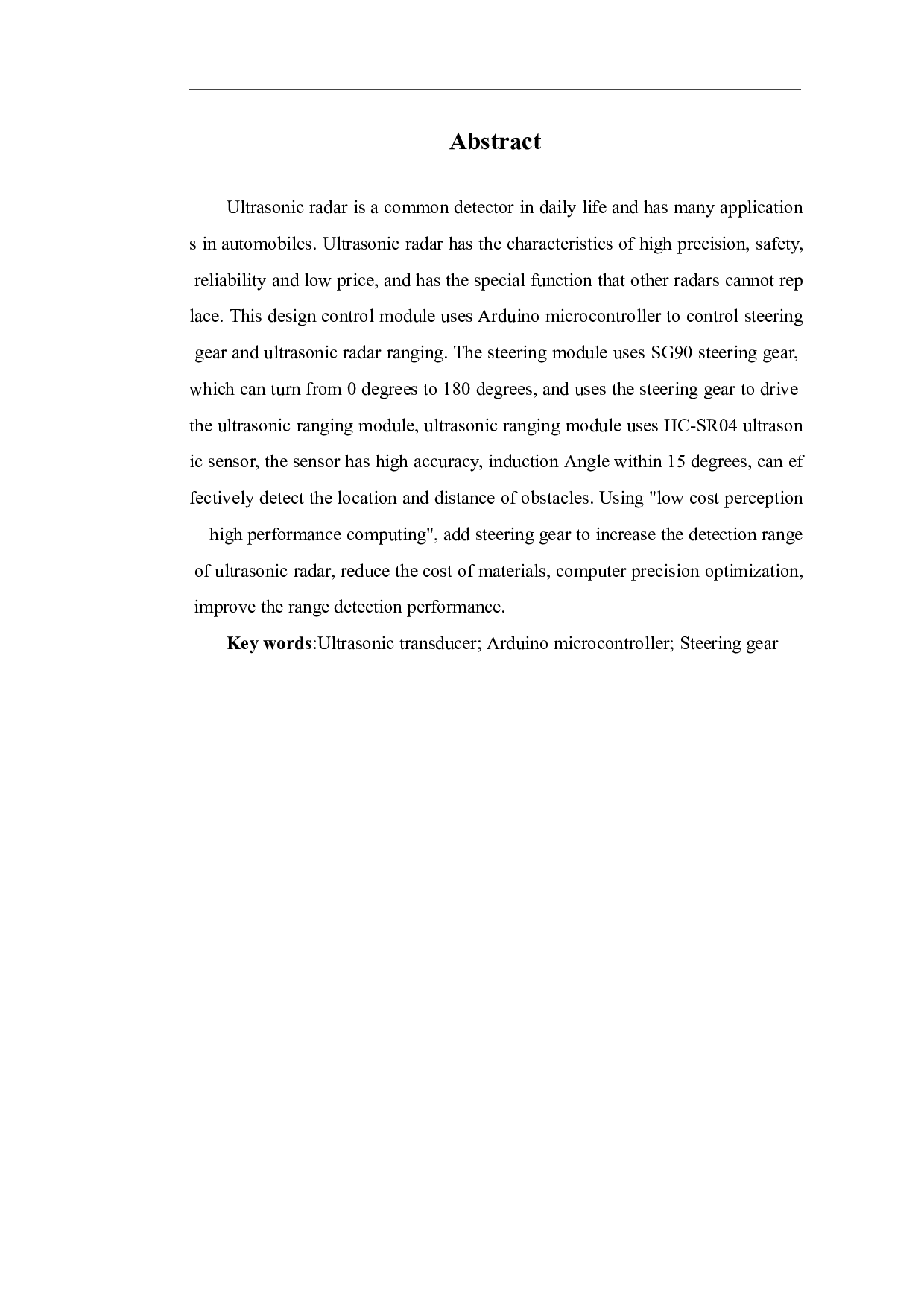 基于Arduino舵机超声波雷达检测系统仿真-8288字.pdf 第3页