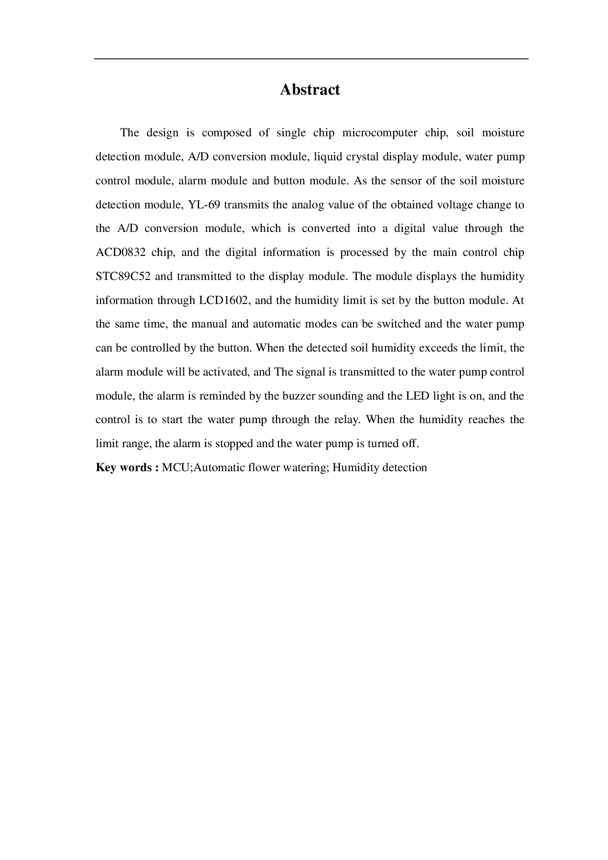 基于单片机的土壤湿度检测自动浇花设计-8405字.pdf 第3页