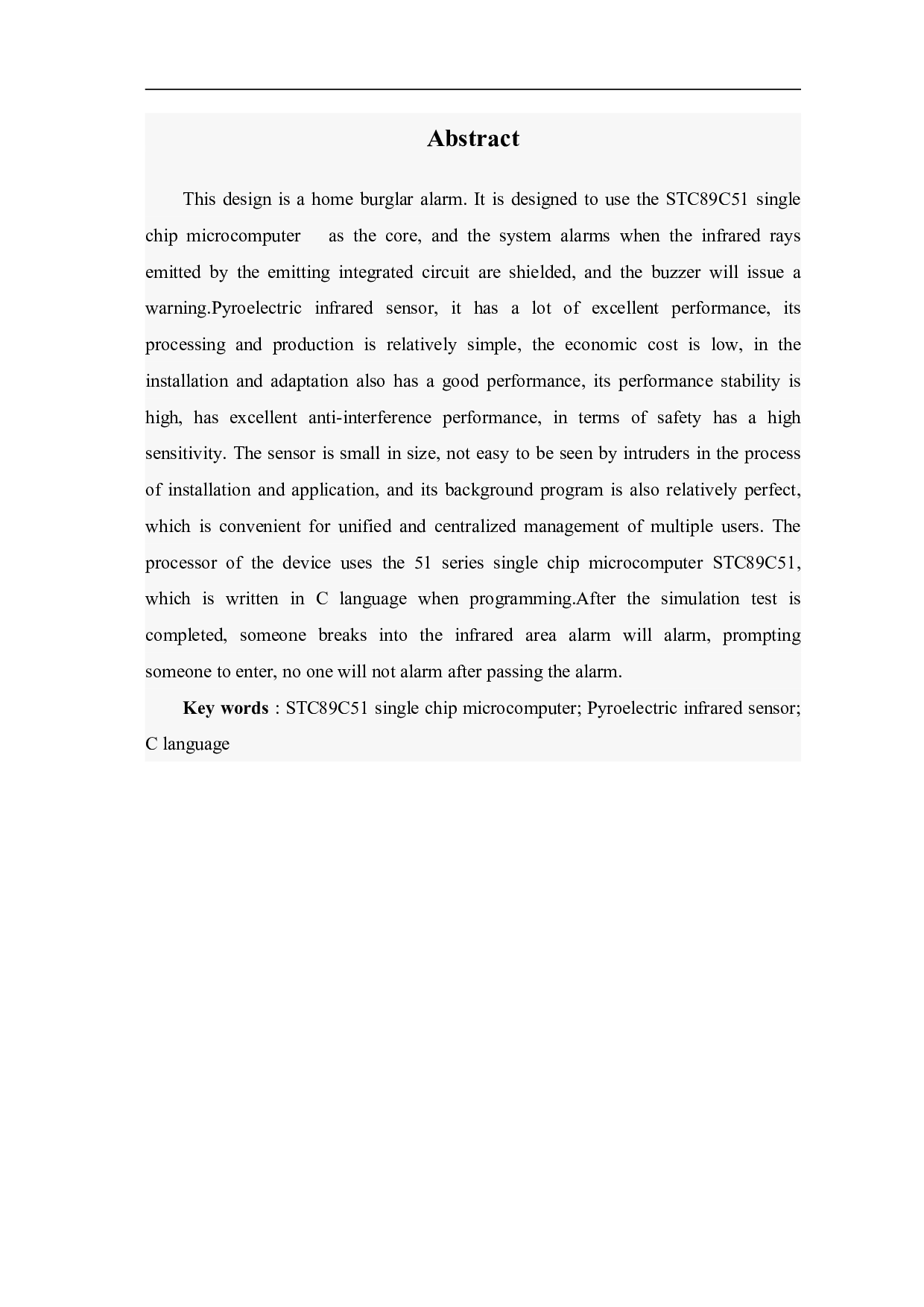 基于单片机的家庭防盗报警器设计-6778字.pdf 第3页