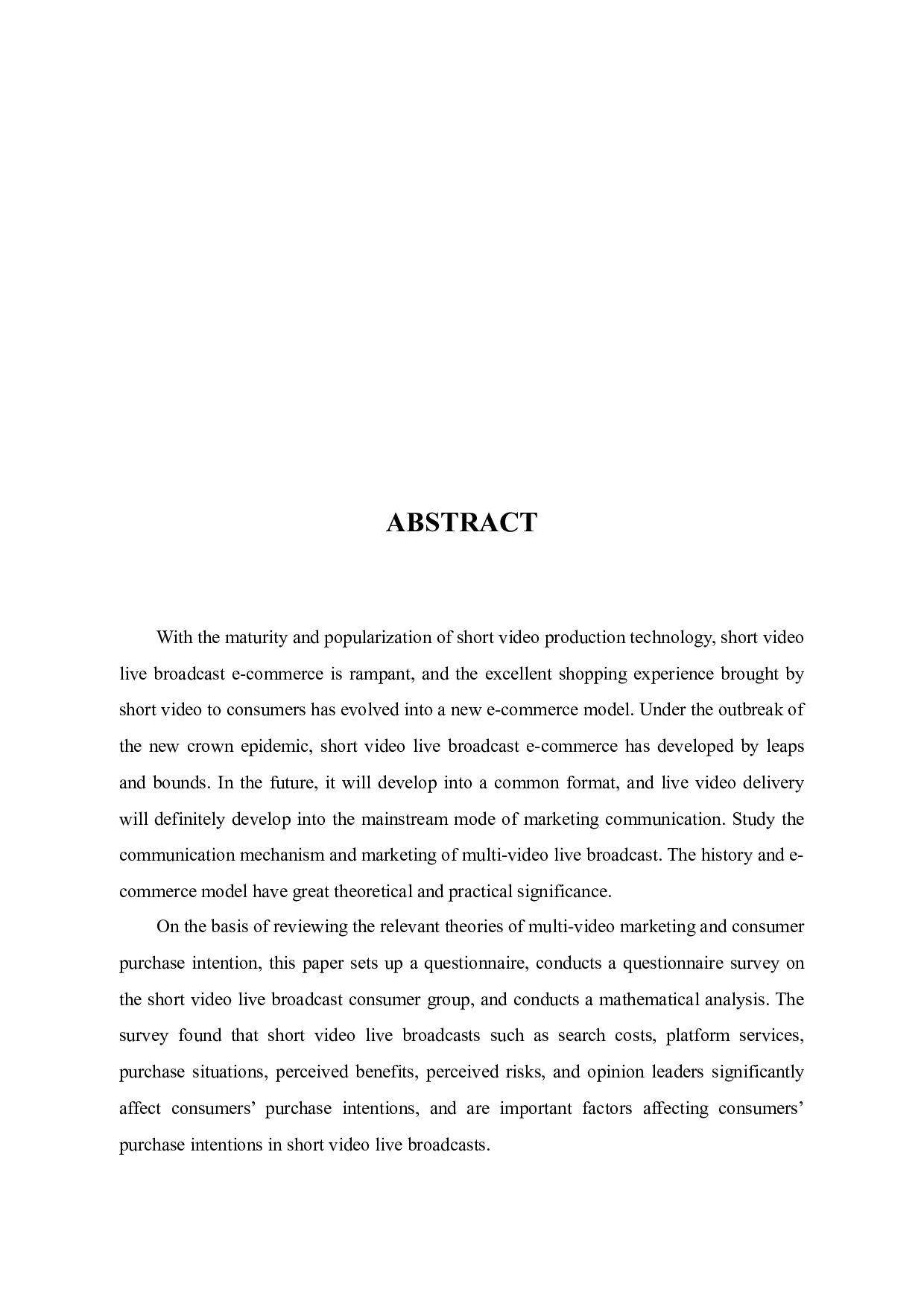 新媒体时代下短视频直播对消费者购买意愿的影响因素研究-14469字.docx 第2页