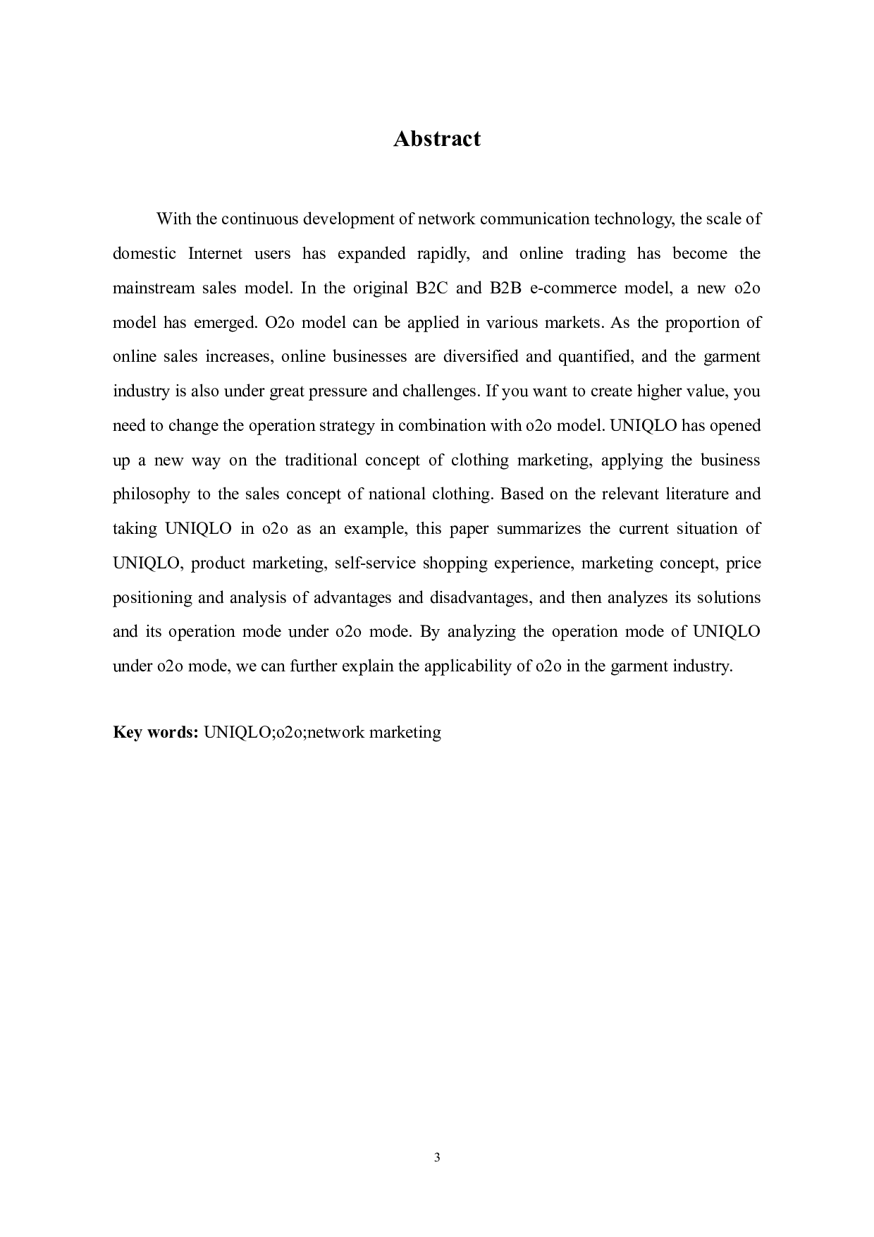 O2O环境下优衣库的运营战略分析与优化研究-6945字.docx 第1页