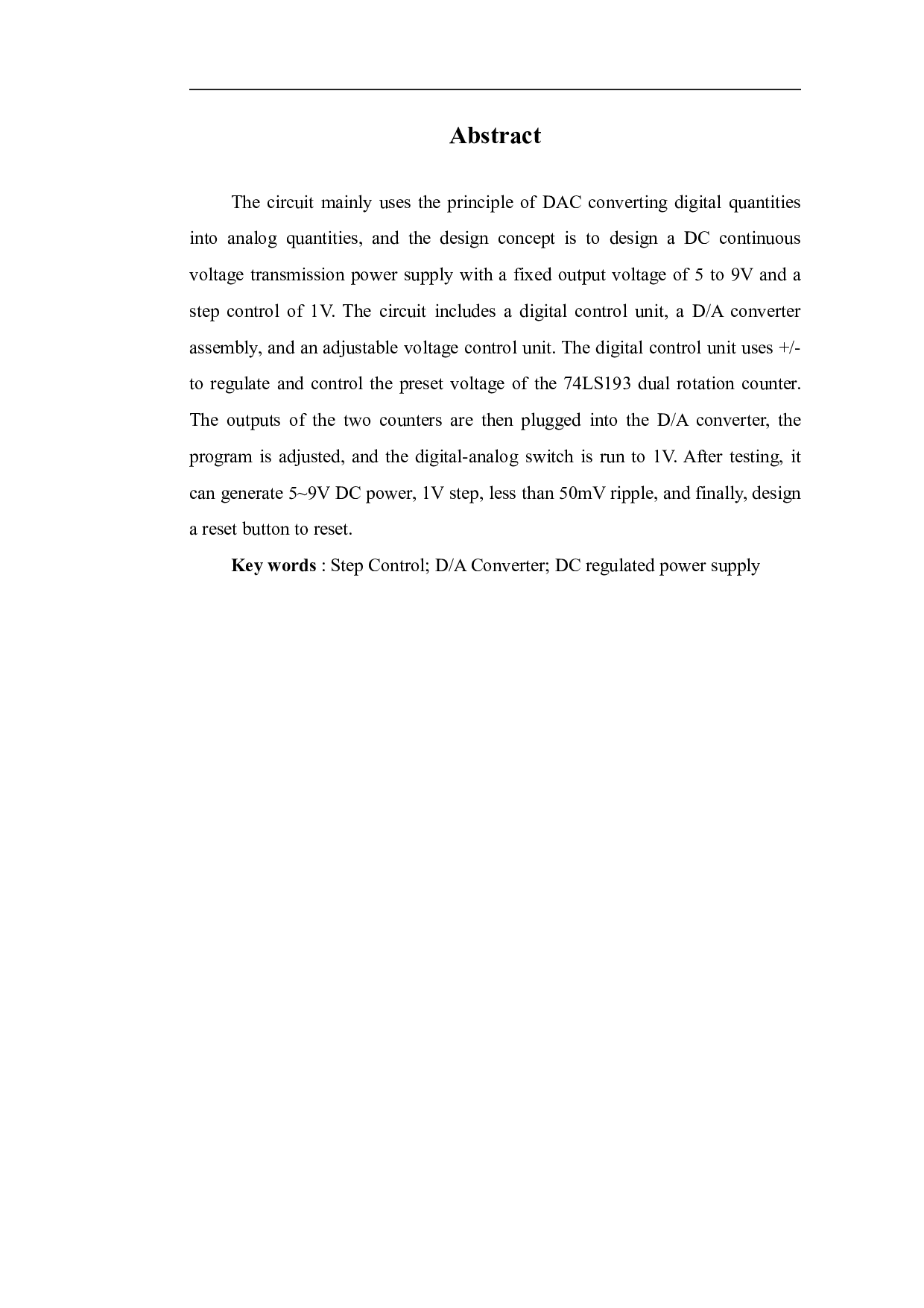 基于74LS193数字可调直流稳压电源的设计与Multisim仿真-5475字.pdf 第3页