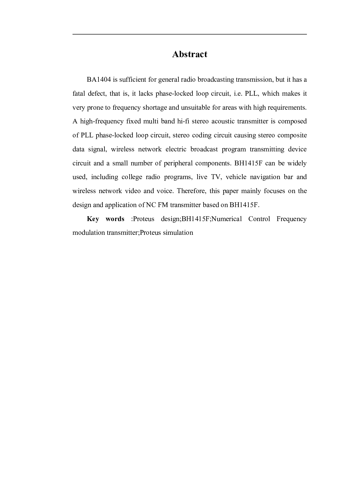 基于BH1415F的数控调频发射器设计与Proteus仿真-7666字.pdf 第3页