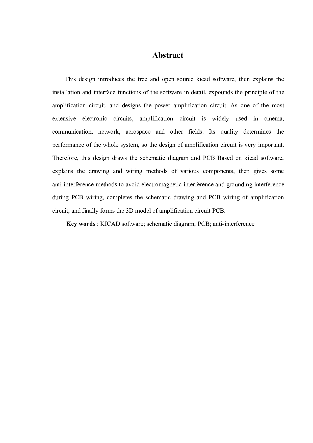 基于KiCad的放大电路pcb设计-9586字.pdf 第3页