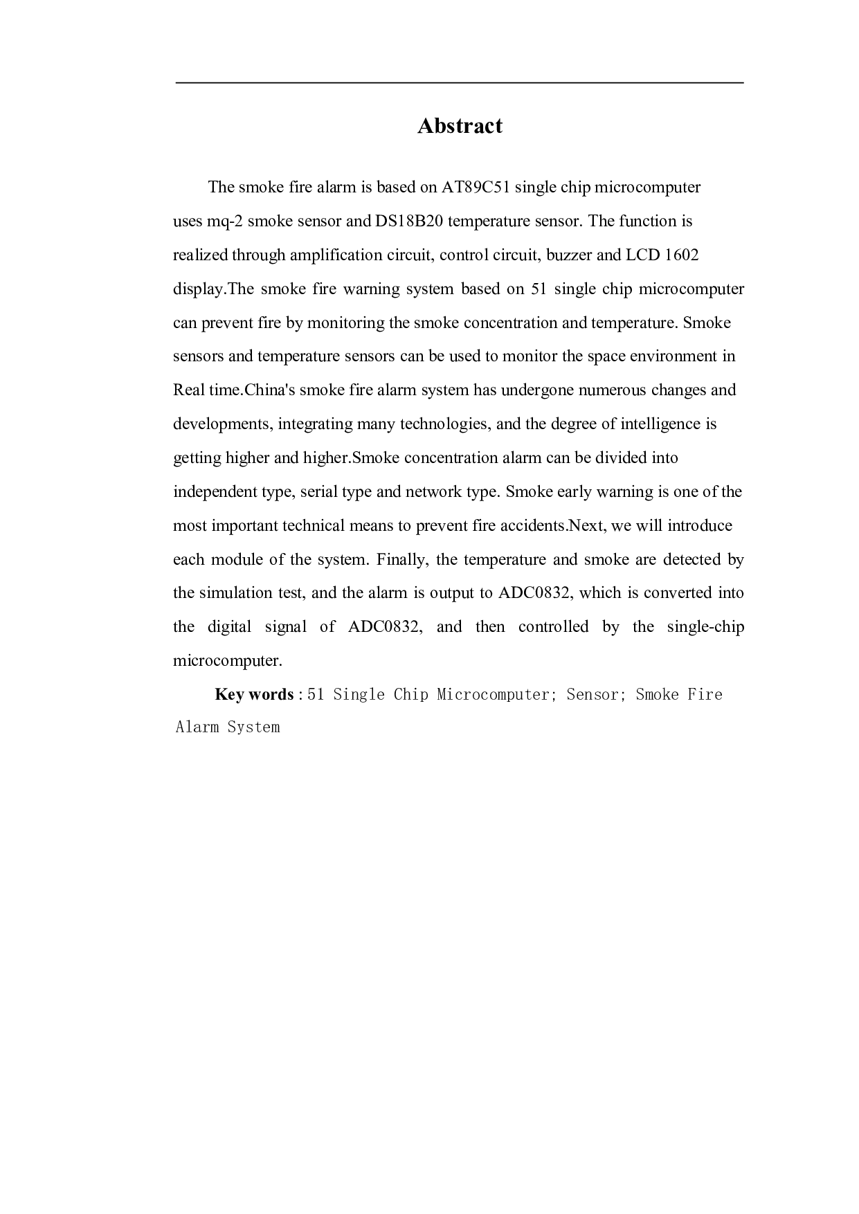 基于51单片机的烟雾火灾报警器设计-7762字.pdf 第3页