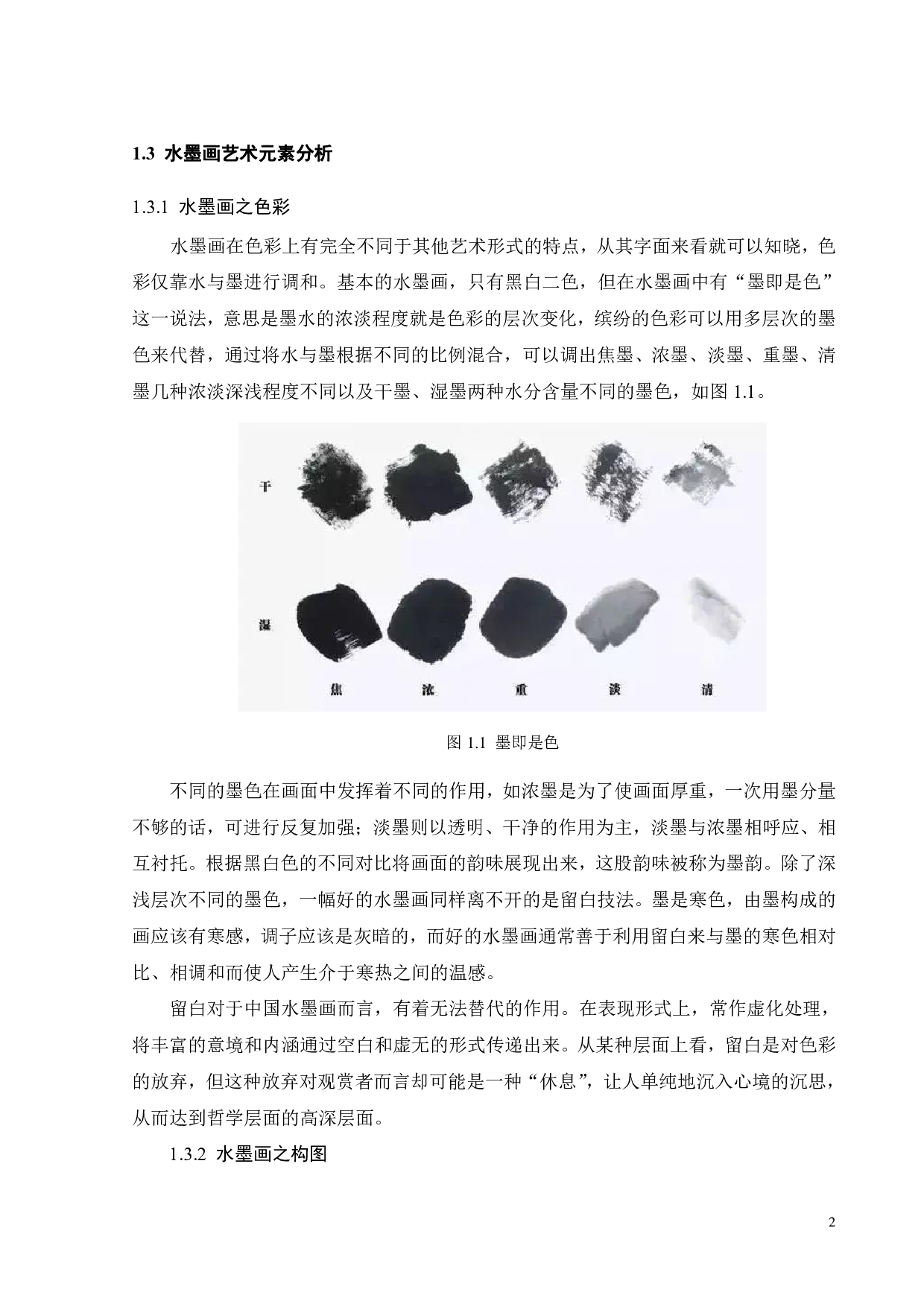 中国水墨画元素在现代服装中的应用-10782字.pdf 第4页